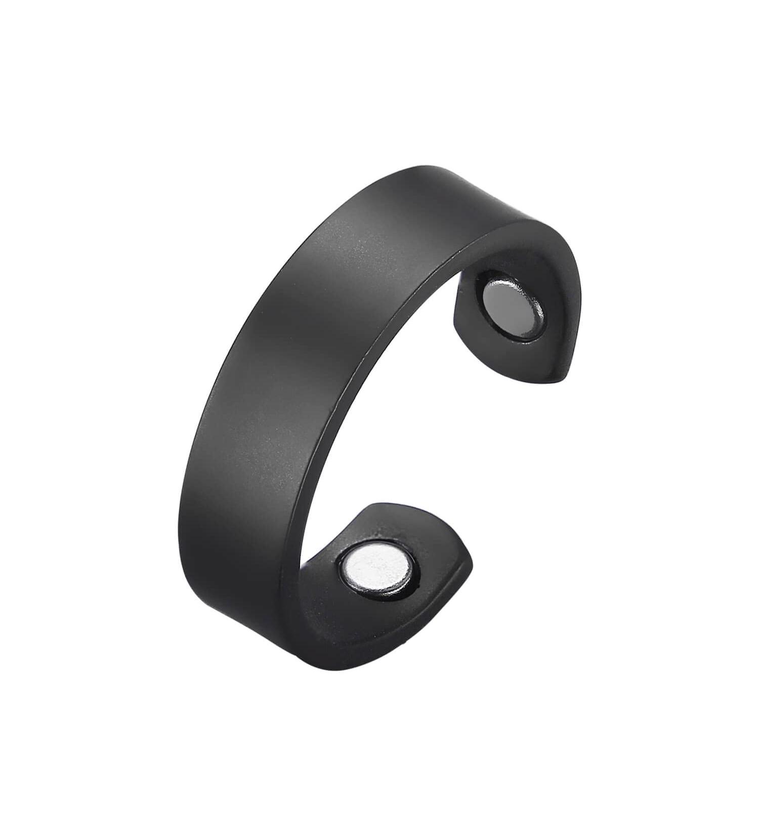 BioMag Magnetic Copper Rings for Women Men with 3500 Gauss Magnets 99.9% Solid Pure Copper Adjustable Fingers Ring with Jewelry Box (Black) - Buy Online on GoSupps.com