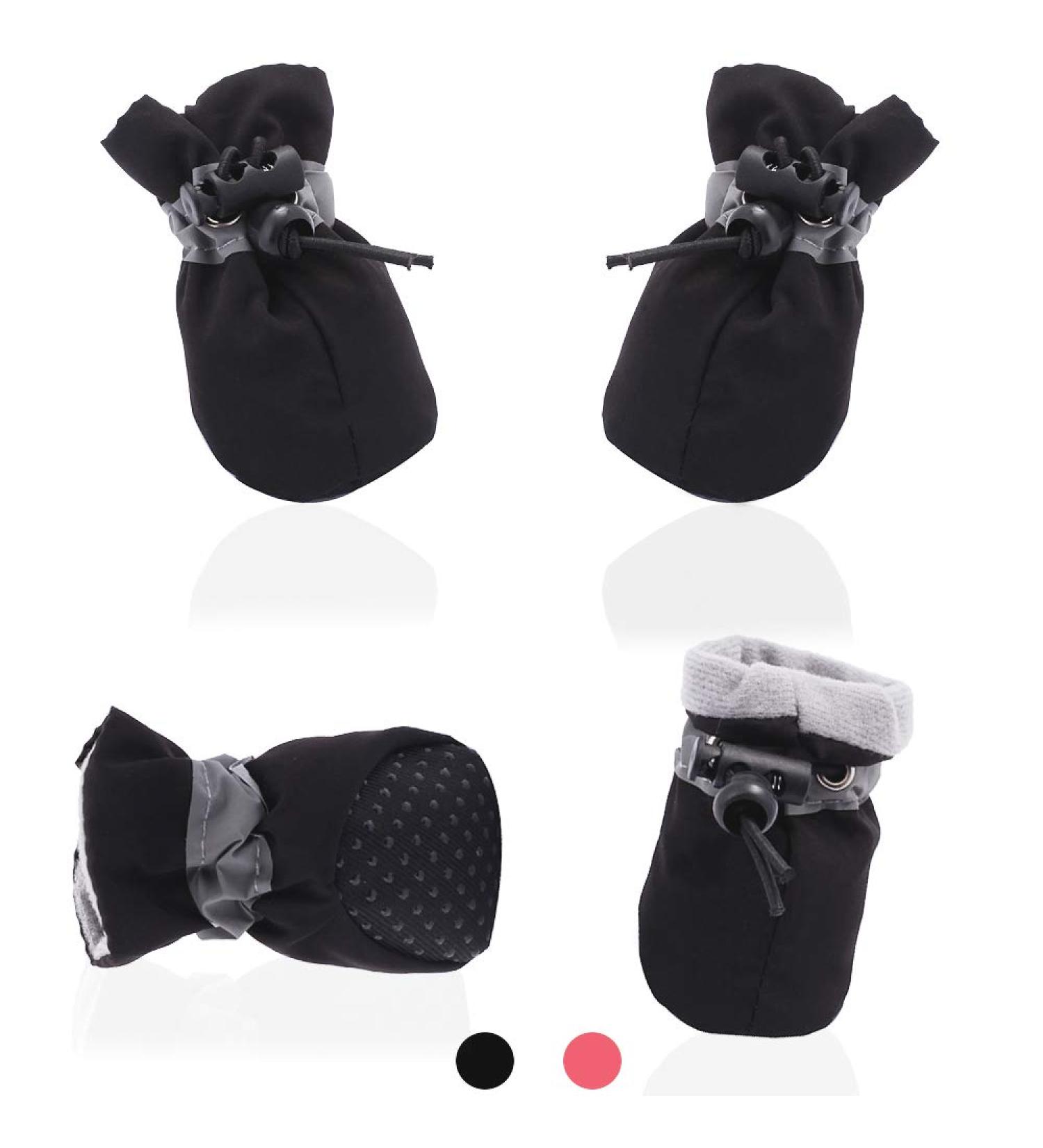 AblePet Small Dog Cat Boots - Anti-Slip Booties with Adjustable Strap, Reflective Strip - Premium Paw Protector (4Pcs, Black) - Buy Online on GoSupps.com