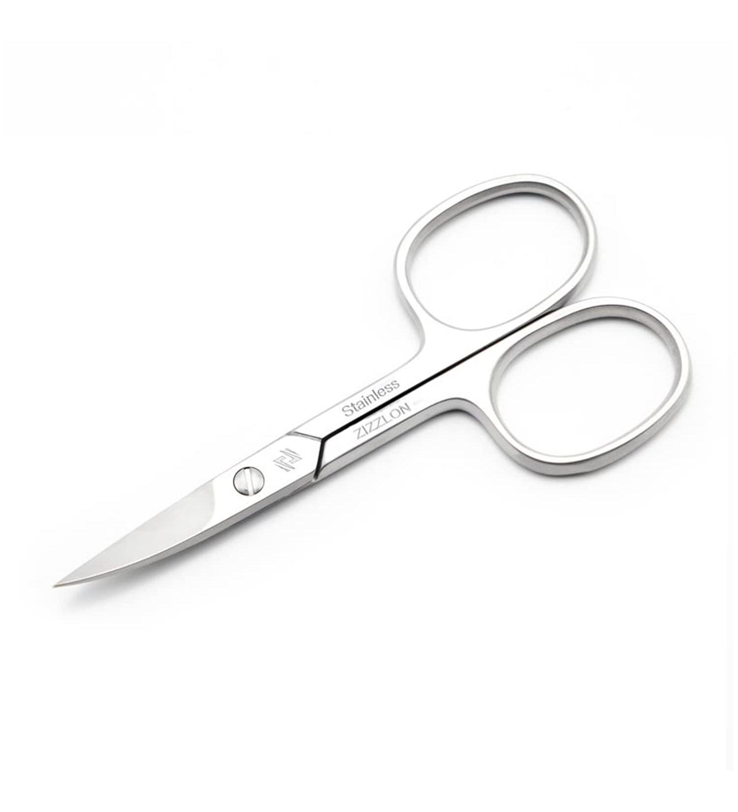 ZIZZLON Eyebrow Scissors for Men and Women - Professional Stainless Steel Grooming Tool for Facial Hair, Nose, Mustache, Beard, and Eyelash - Buy Online on GoSupps.com