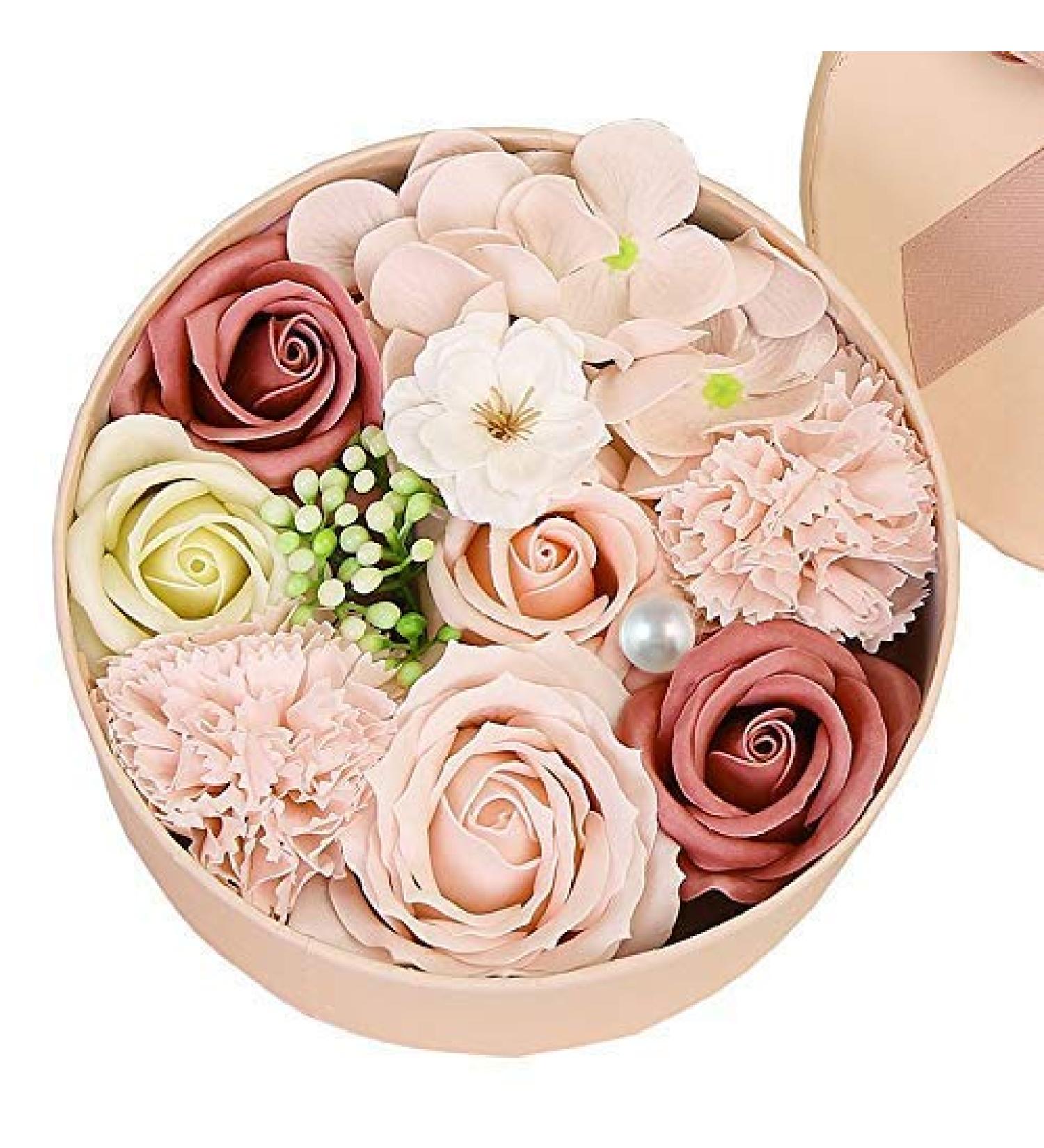 Flora Scented Luxury Bath Soap - Rose/Carnation Flowers with Plant Essential Oil in Gift Box | Perfect Gift for Birthday, Valentine's Day, Mother's Day, Teachers' Day, Christmas - Buy Online on GoSupps.com