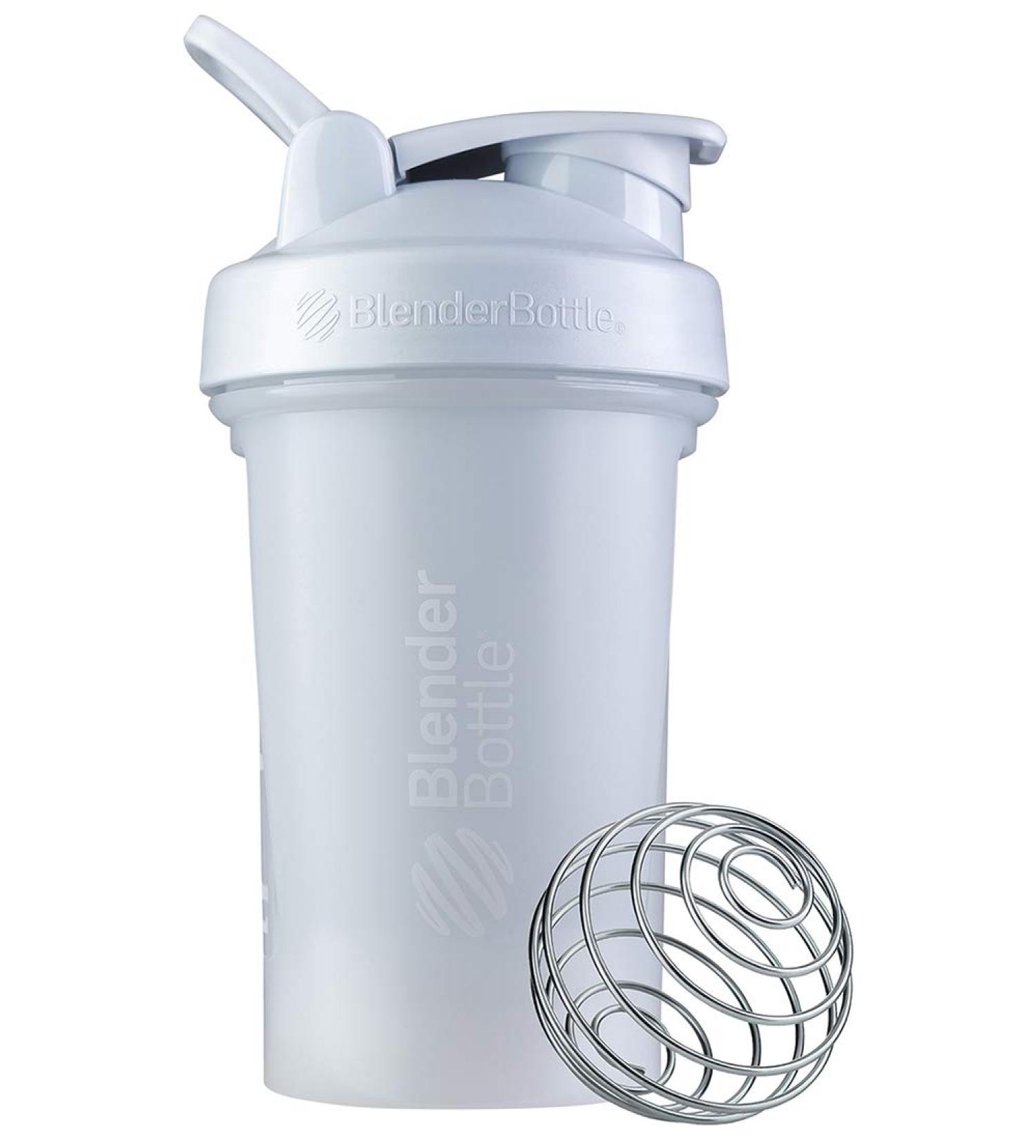 BlenderBottle Classic White 20 oz - Reliable Shaker for Smoothies & Protein - Buy Online on GoSupps.com