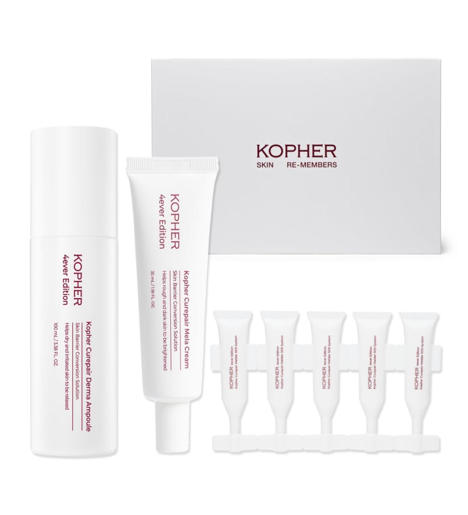Kopher Barrier Repair Trio Peptide & Niacinamide Skincare Set with Ampoule, SOS Treatment & Cream, Hydrating, Soothing & Skin Barrier Care for Sensitive Skin, Korean Skincare - Buy Online on GoSupps.com