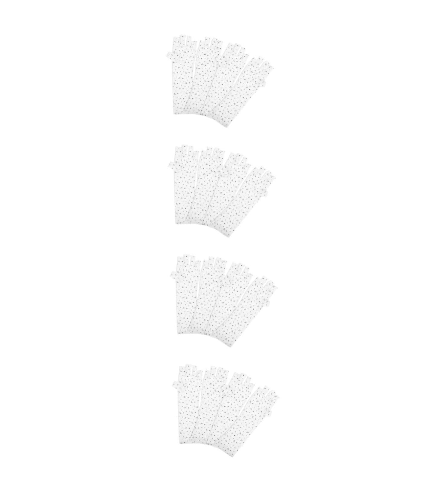 FOMIYES 8 Pairs Nail Gloves Uv Gloves for Gel Manicures Gel Manicure Uv Gloves Gel Nails Gloves Uv Lamp Glove for Gel Nails Gel for Nails Polyester White Light Miss Anti-black - Buy Online on GoSupps.com