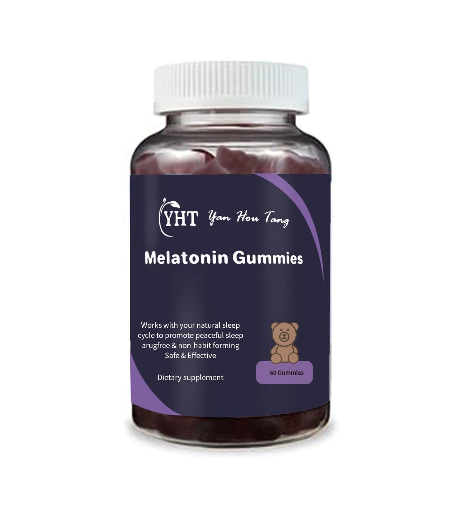 Eilin YHT Melatonin Sleep Gummies 9mg Support for Adults BlackBerry Flavor with L-Theanine and Magnesium 60 Counts - Buy Online on GoSupps.com