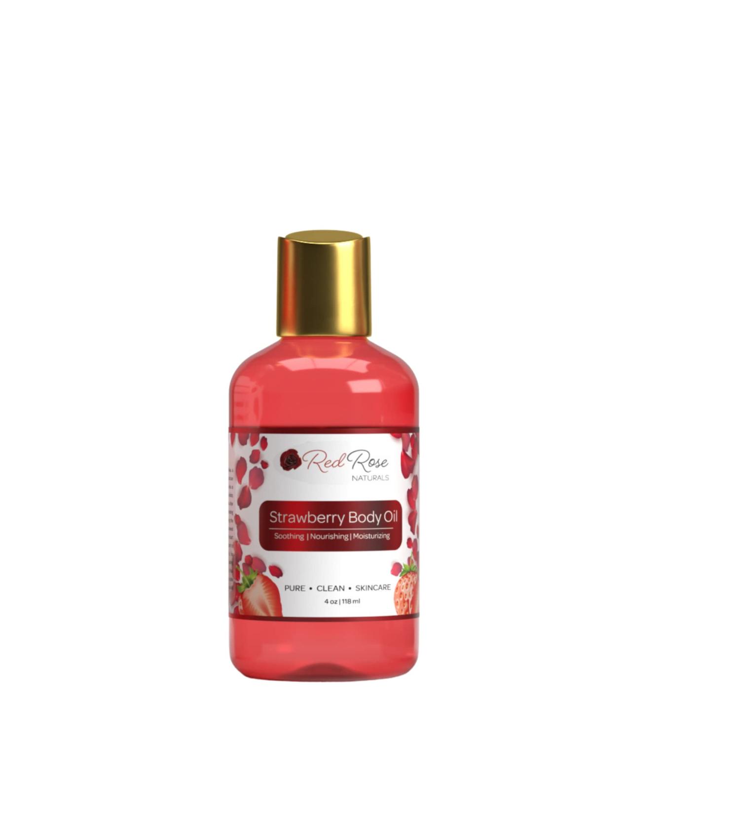Buy Strawberry Body Oil - Natural Hydrating & Moisturizing Body Oil for Women | Long Lasting Fragrance | Vegan | 4 fl. oz International Shipping - Buy Online on GoSupps.com