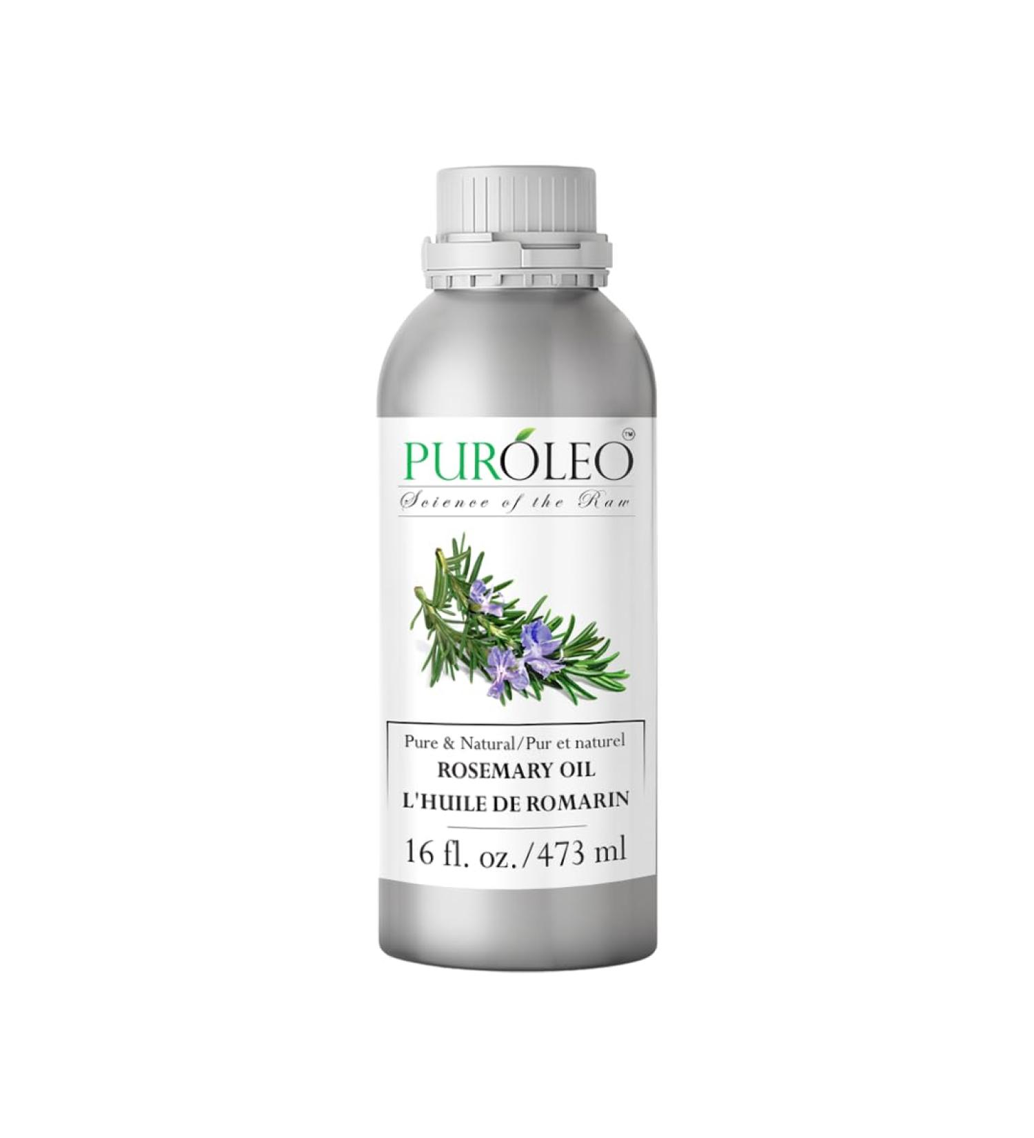 PUROLEO Rosemary Essential Oil 16 Fl Oz/473 ML (Packed in Canada) 100% Pure Natural Undiluted for Aromatherapy Diffuser Beauty Massage face Hair | huile essentielle | Use with Diffuser Sets 16 Fl Oz (Pack of 1) - Buy Online on GoSupps.com