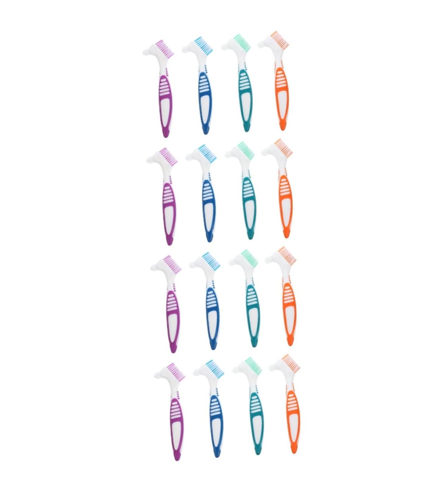 Gleavi 16-Piece Denture Cleaning Brush Set | Prothesis Care Tools for Adults | Effective False Teeth Cleaning - Buy Online on GoSupps.com