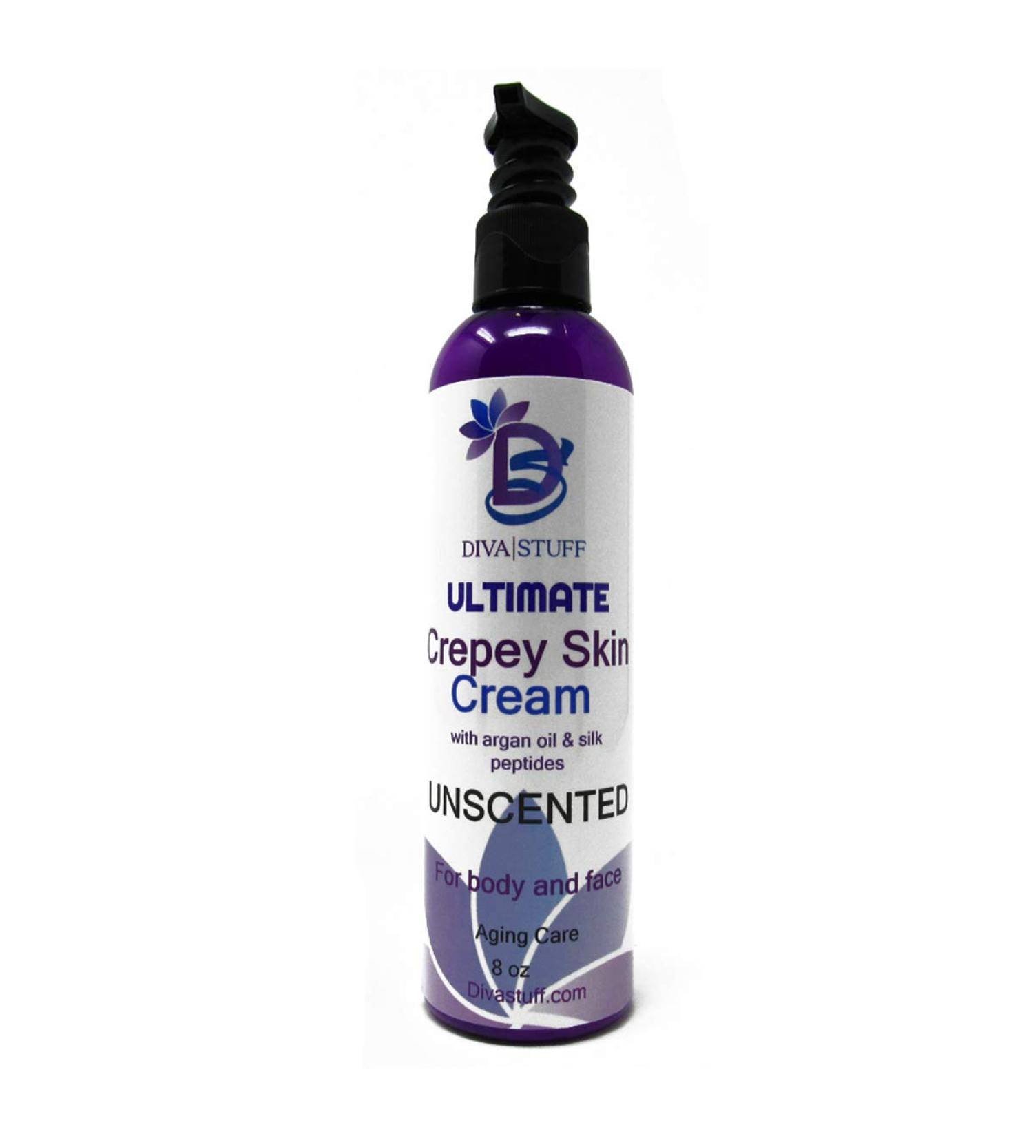 Ultimate Crepey Skin Cream | Hyaluronic Acid Argan Oil & Silk Peptides | 8oz for Dry & Aging Skin - Buy Online on GoSupps.com