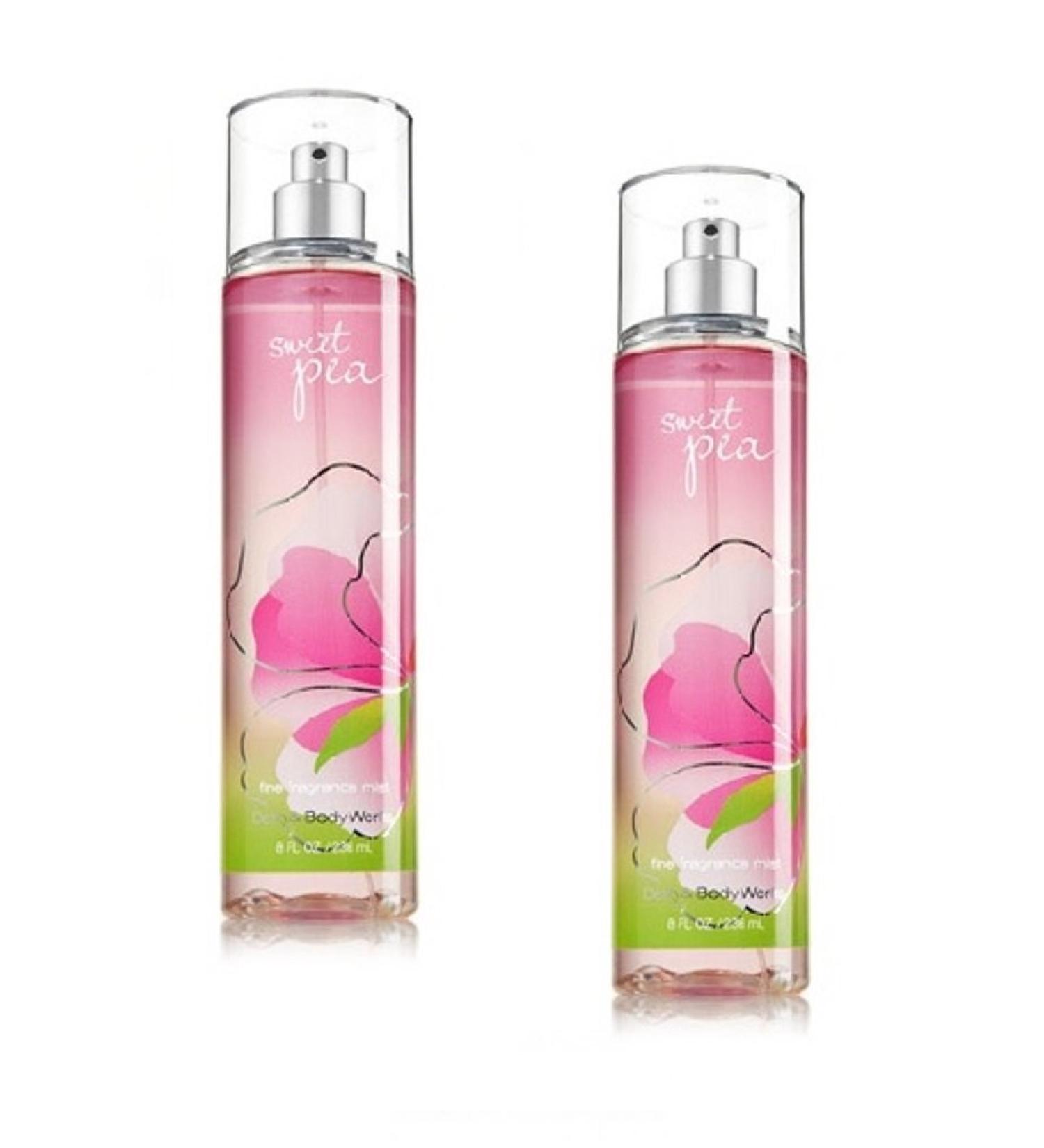 Bath & Body Works Signature Collection - Sweet Pea Fragrance Mist- 8 FL oz. Lot of 2 Sweet Pea 8 Fl Oz (Pack of 2)