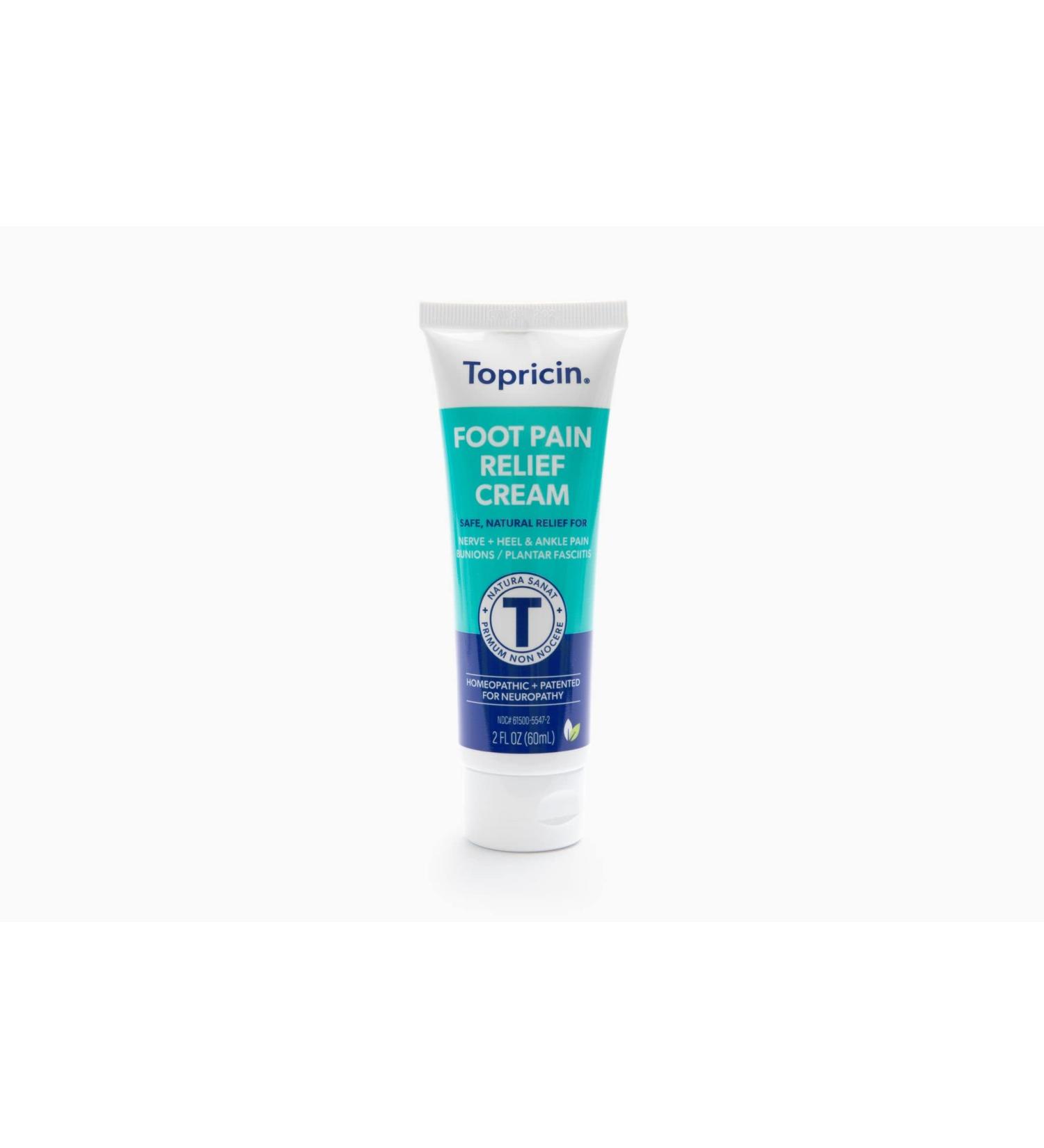 Topricin Foot Pain Relief Cream - 2 OZ | Soothes and Relieves Discomfort - Buy Online on GoSupps.com
