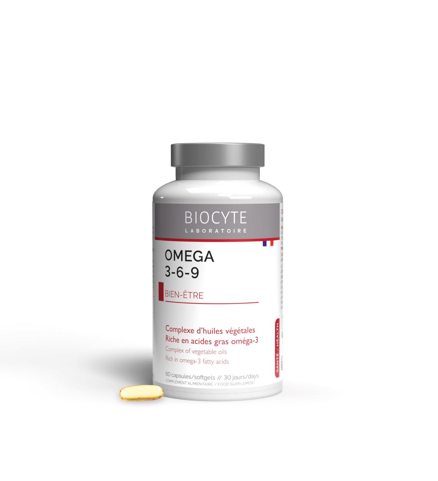 BIOCYTE Omega 3-6-9 - Wellness Food Supplement - Based on Omega 3 6 and 9-60 Capsules - 1 Month Program - Buy Online on GoSupps.com