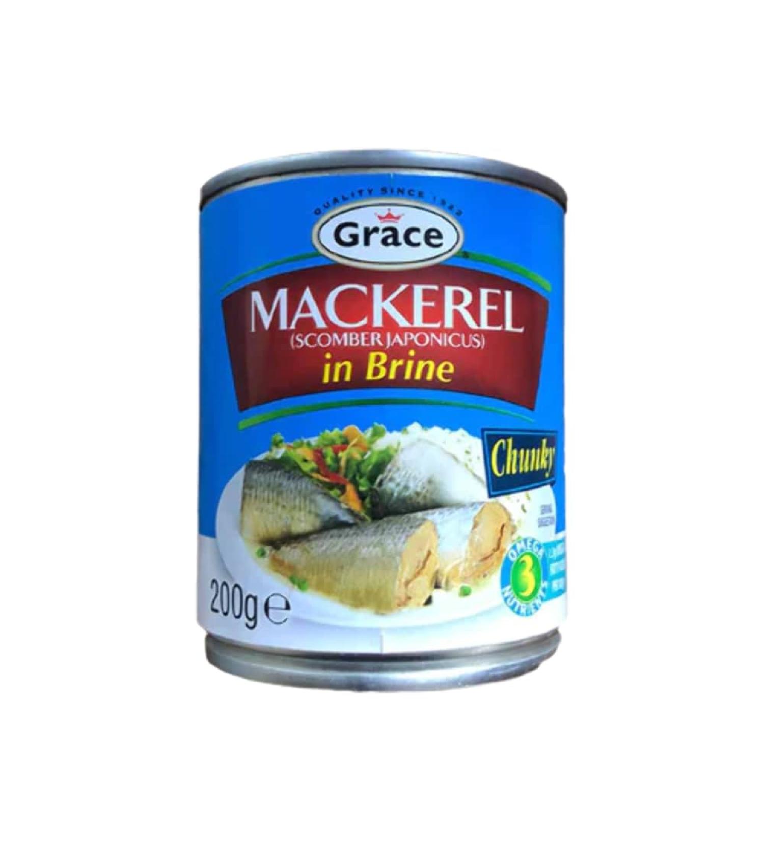 MASGrace Mackerel in Brine 200g Box of 12-Fd