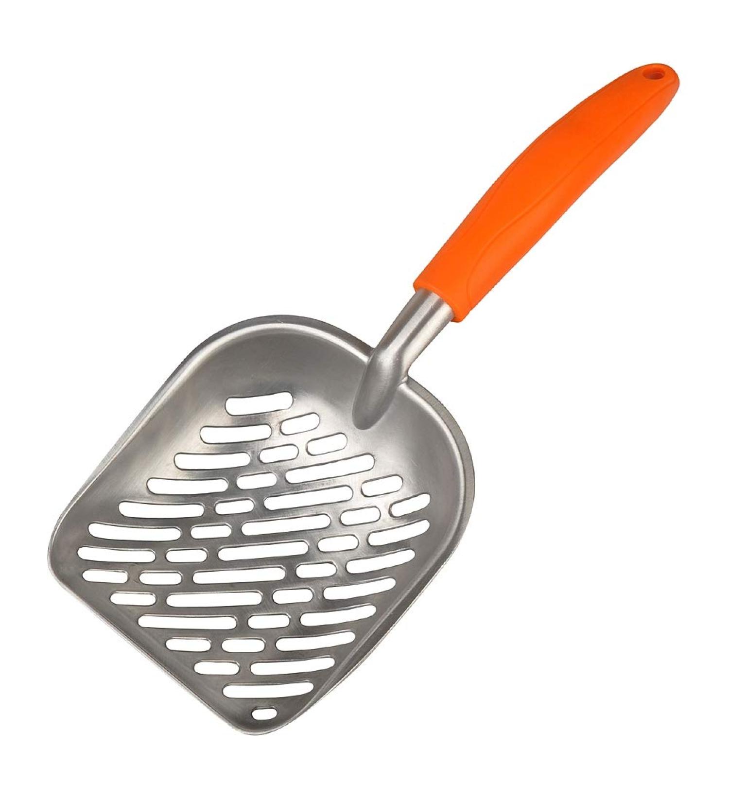 Large Metal Cat Litter Box Scoop Stainless Aluminum Alloys 13.8"*5.5"*1.8" (Orange) - Buy Online on GoSupps.com