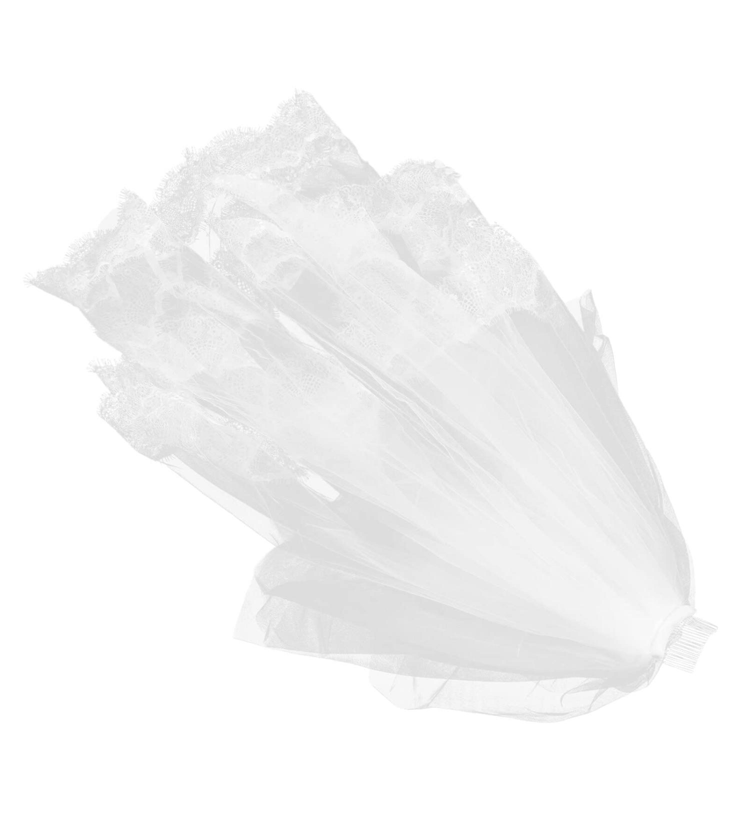 Wedding Veils for Brides White Girls Shower Veil Lace Veil Headwear Bridal Veil Vail for Women Baptism Candle Baptism Decorations for Girls Communion Veils First Miss Pearl Comb - Buy Online on GoSupps.com