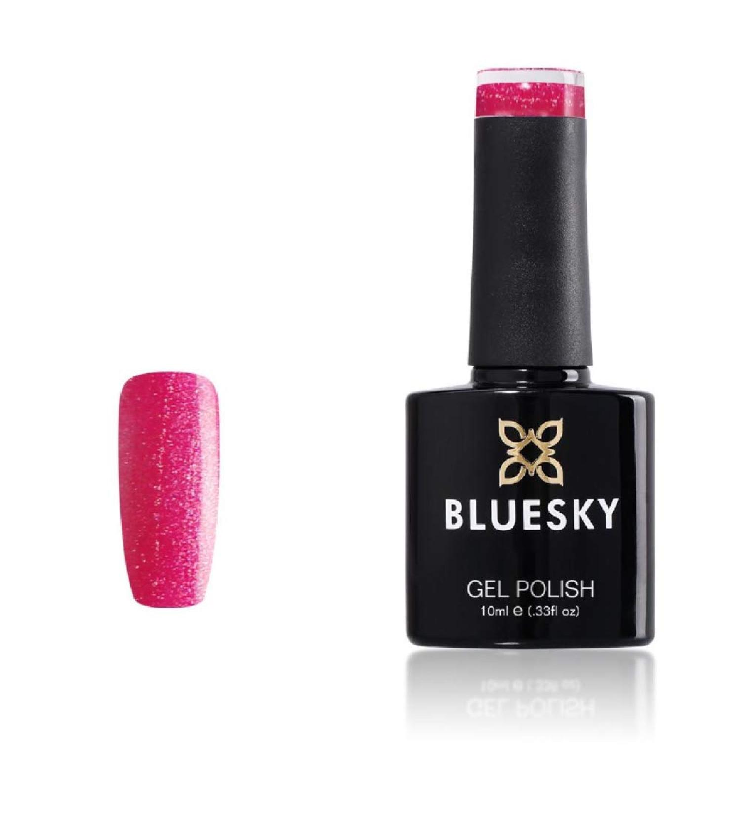 Bluesky Gel Nail Polish Crystal Bright Pink SJ21 Glitter Long Lasting Chip Resistant 10 ml (Requires Drying Under UV LED Lamp) - Buy Online on GoSupps.com