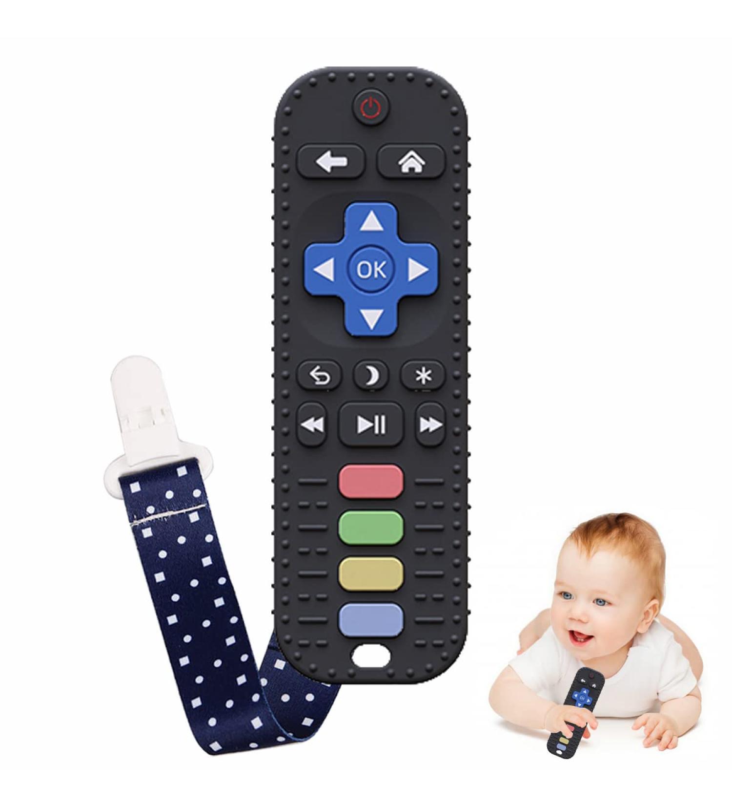 Shop Baby Silicone Bite Ring - Kachenzeuge Tehnen Soft Toy for 3-18 Months | Gums Soothing Remote Control Toy (Black) - Buy Online on GoSupps.com