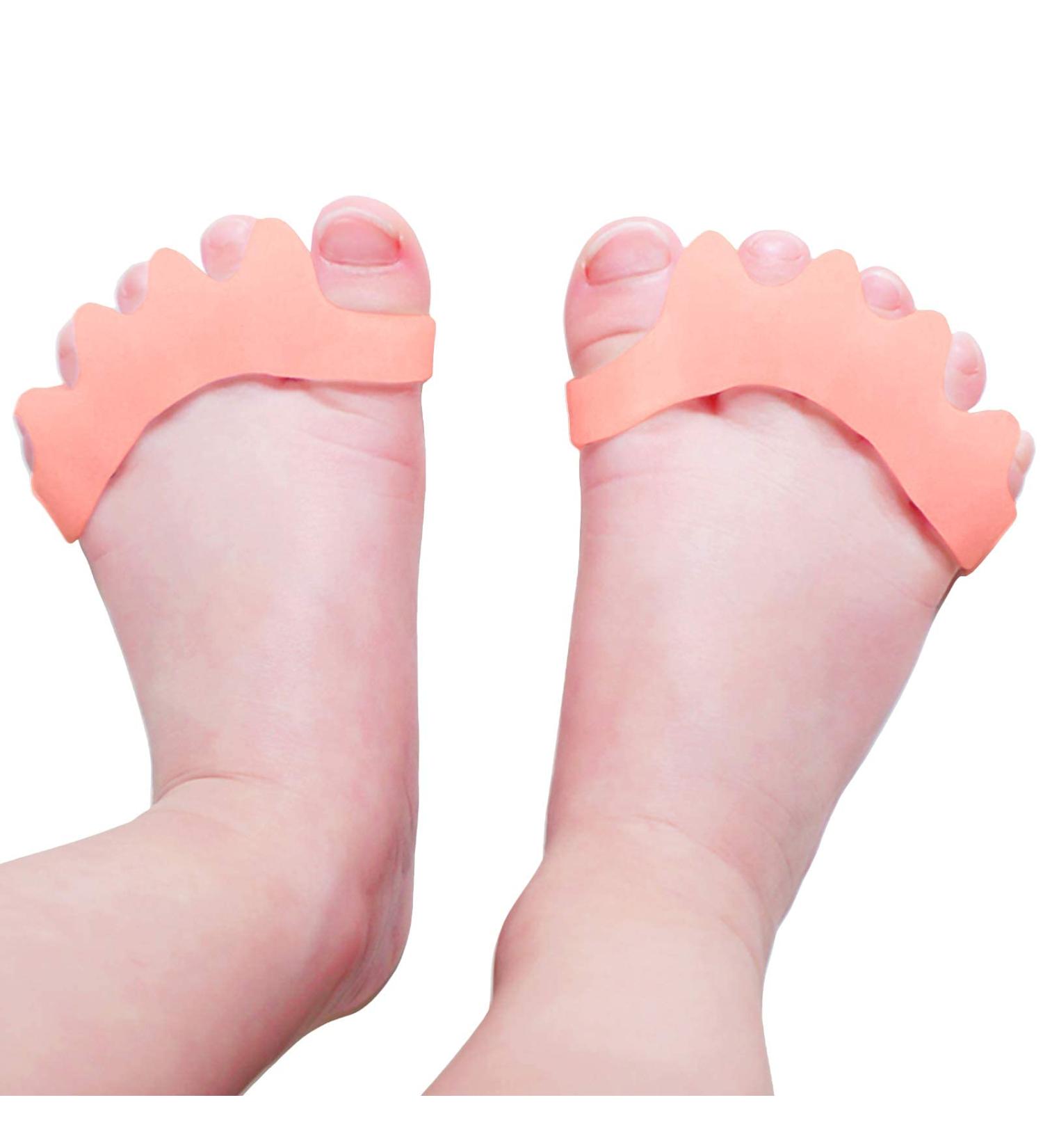 JYCCH Kids Gel Toe Separators - Correct Overlapping Toes | 2 Pack (White & Beige) - Improve Comfort & Alignment - Buy Online on GoSupps.com