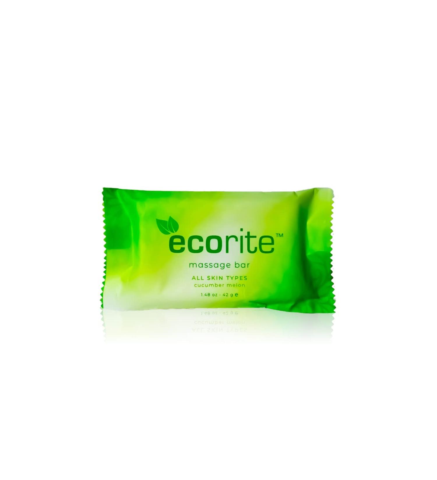 Ecorite Cucumber-Melon 1.5 oz Massage Bar (Pack of 288) - Travel Size Vacation Rental and Hotel Amenities - Buy Online on GoSupps.com