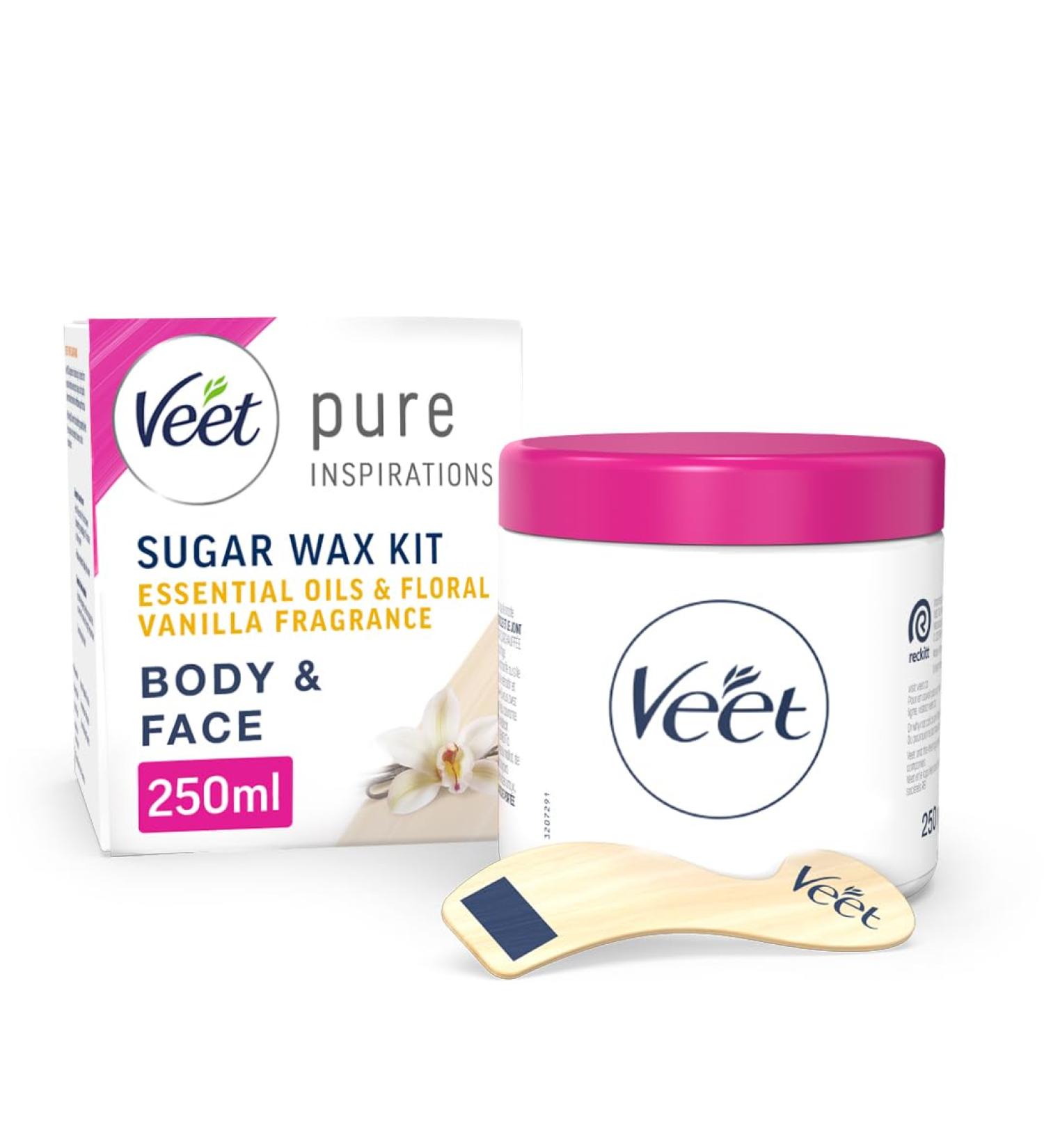Veet Essential Oils & Floral Vanilla Microwave Waxing Kit 250ml - Pack of 1 - Buy Online on GoSupps.com