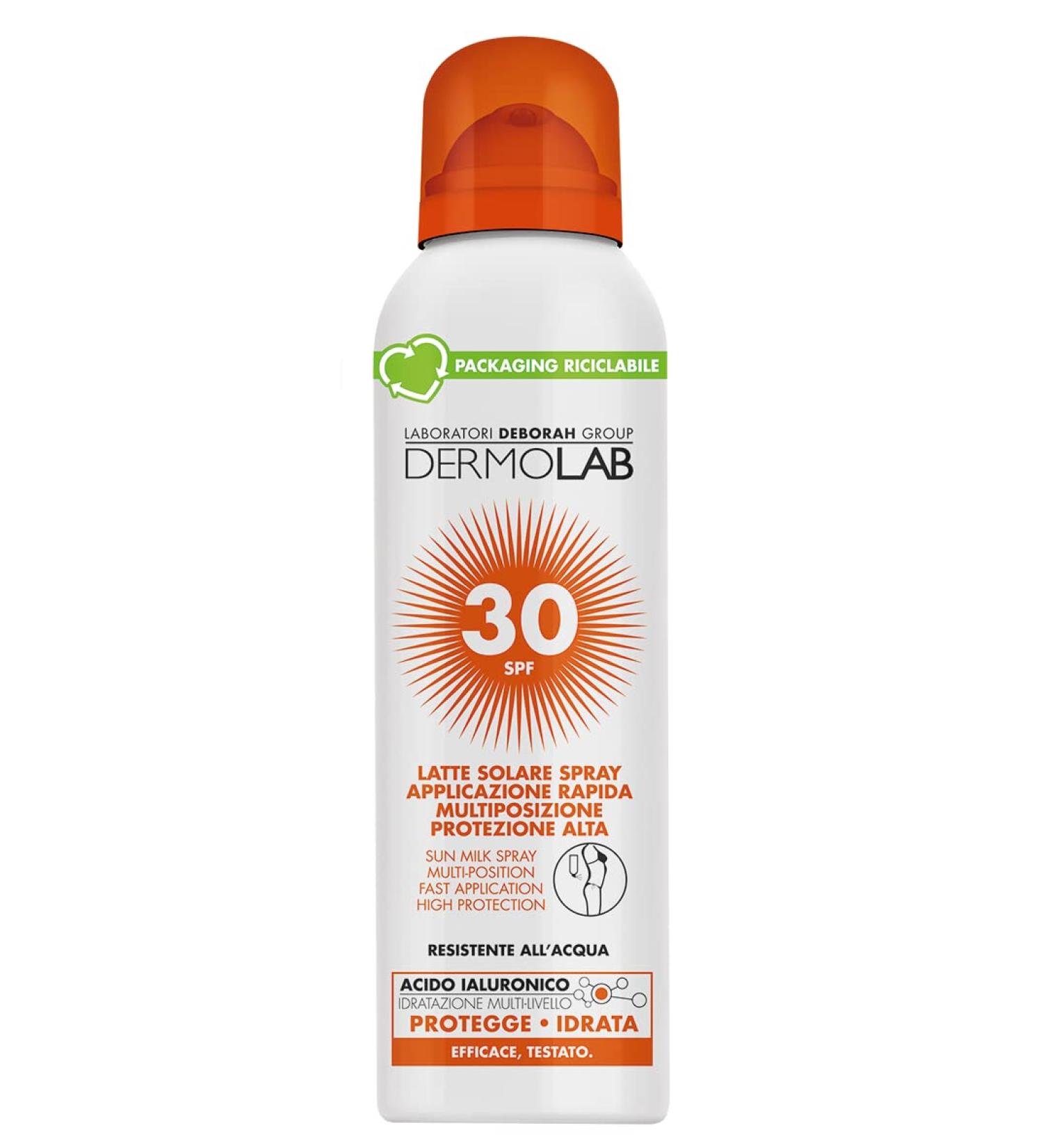 Dermolab - Sun milk spray high protection SPF 30 water resistant 150 ml - Buy Online on GoSupps.com