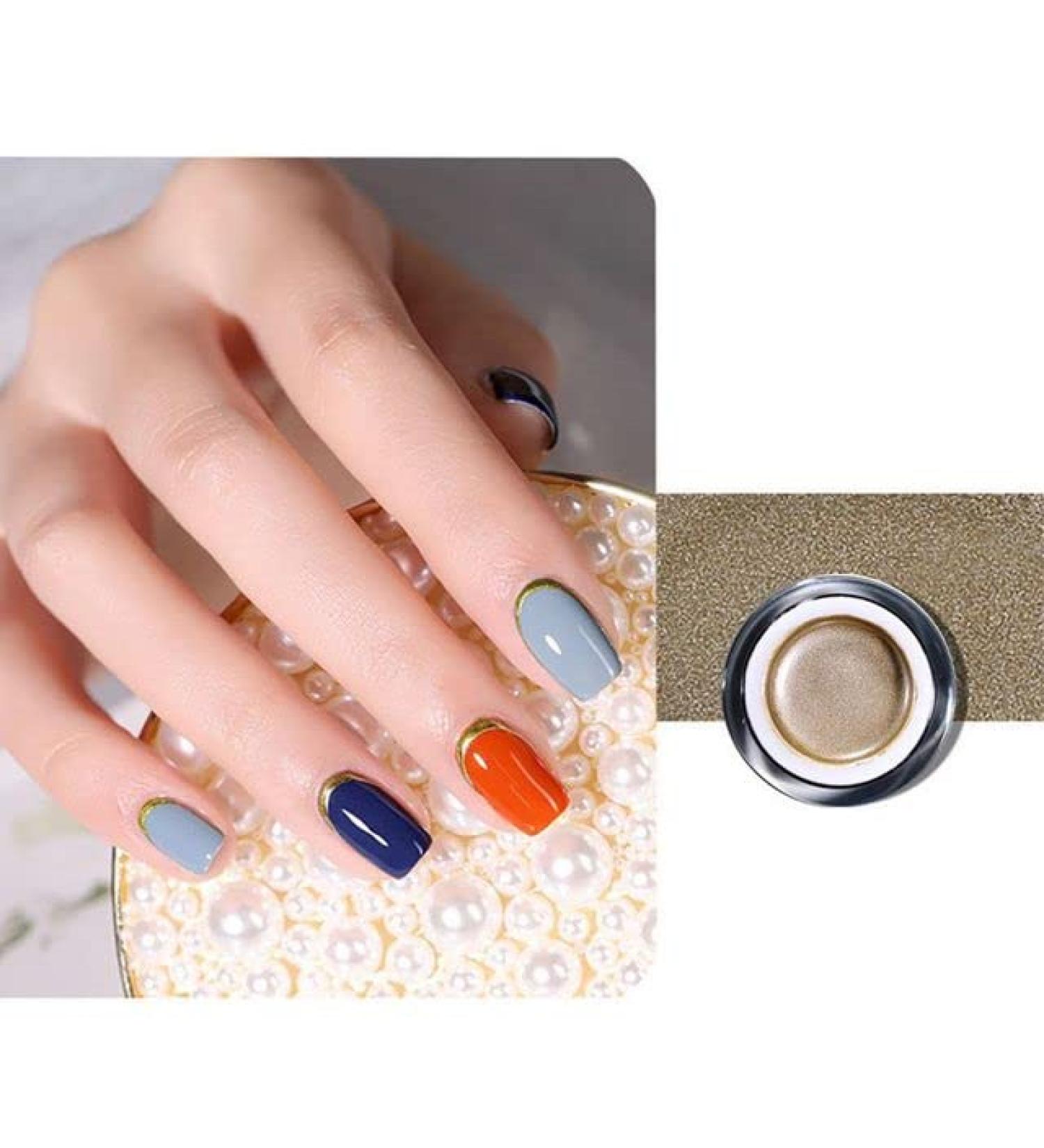 8ml Metallic Glitter Flower Drawing UV Nail Gel Nail Polish Gel Painting Gel Nail Phototherapy Soak Off Gel - (Color: Gold) - Buy Online on GoSupps.com