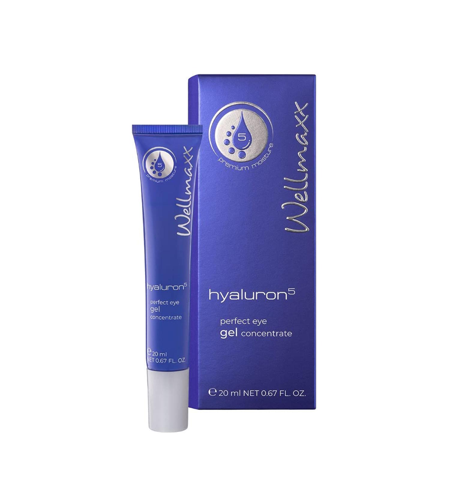 Wellmaxx Hyaluron Eye Gel Concentrate | Anti-Wrinkle Moisture Care for All Skin Types | Refreshing 20ml Formula with 5-Fold Hyaluron - Buy Online on GoSupps.com