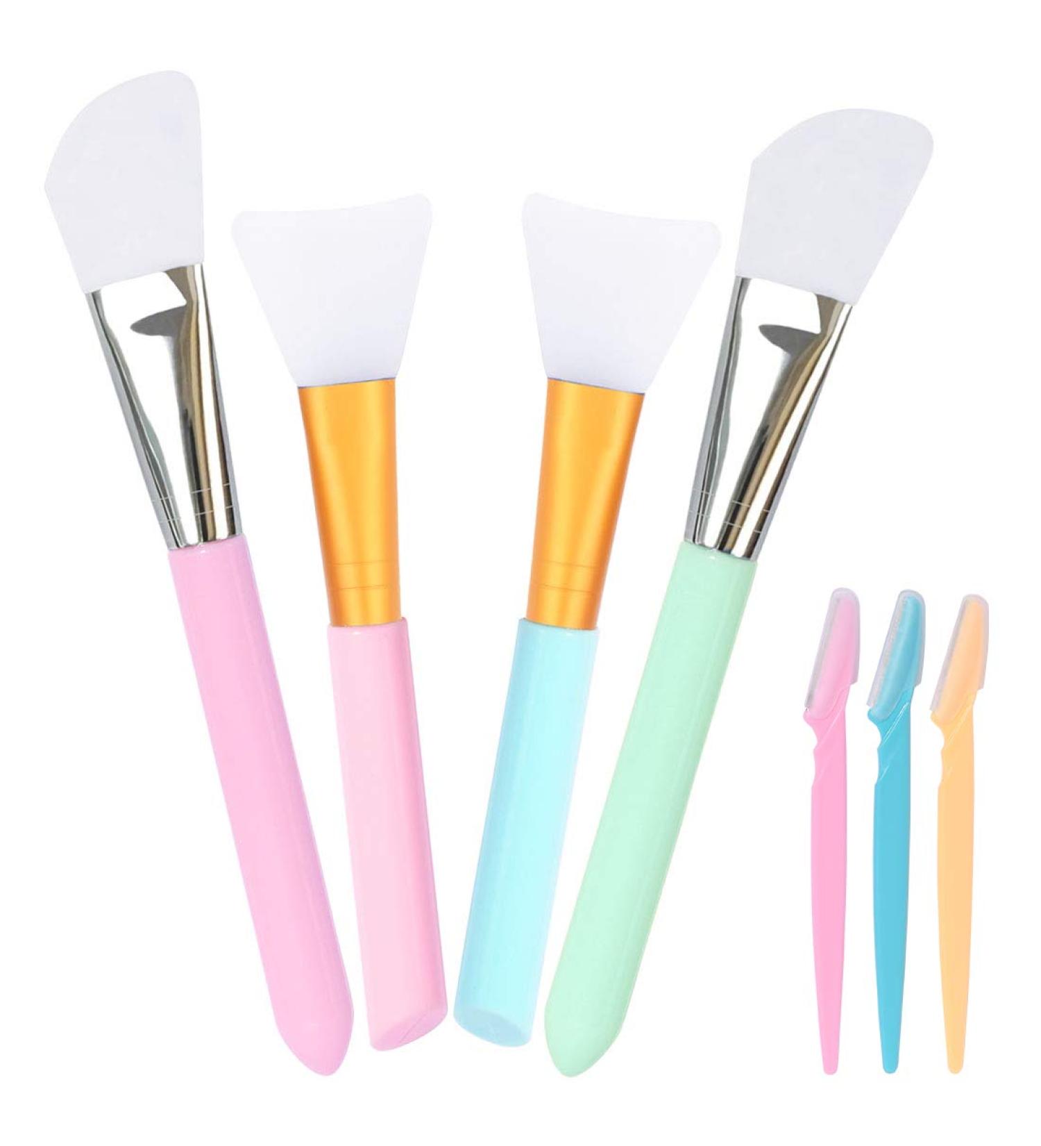 Uraqt 7PC Silicone Face Mask Brush Set - DIY Makeup Tool & Eyebrow Razor for Flawless Application - Buy Online on GoSupps.com