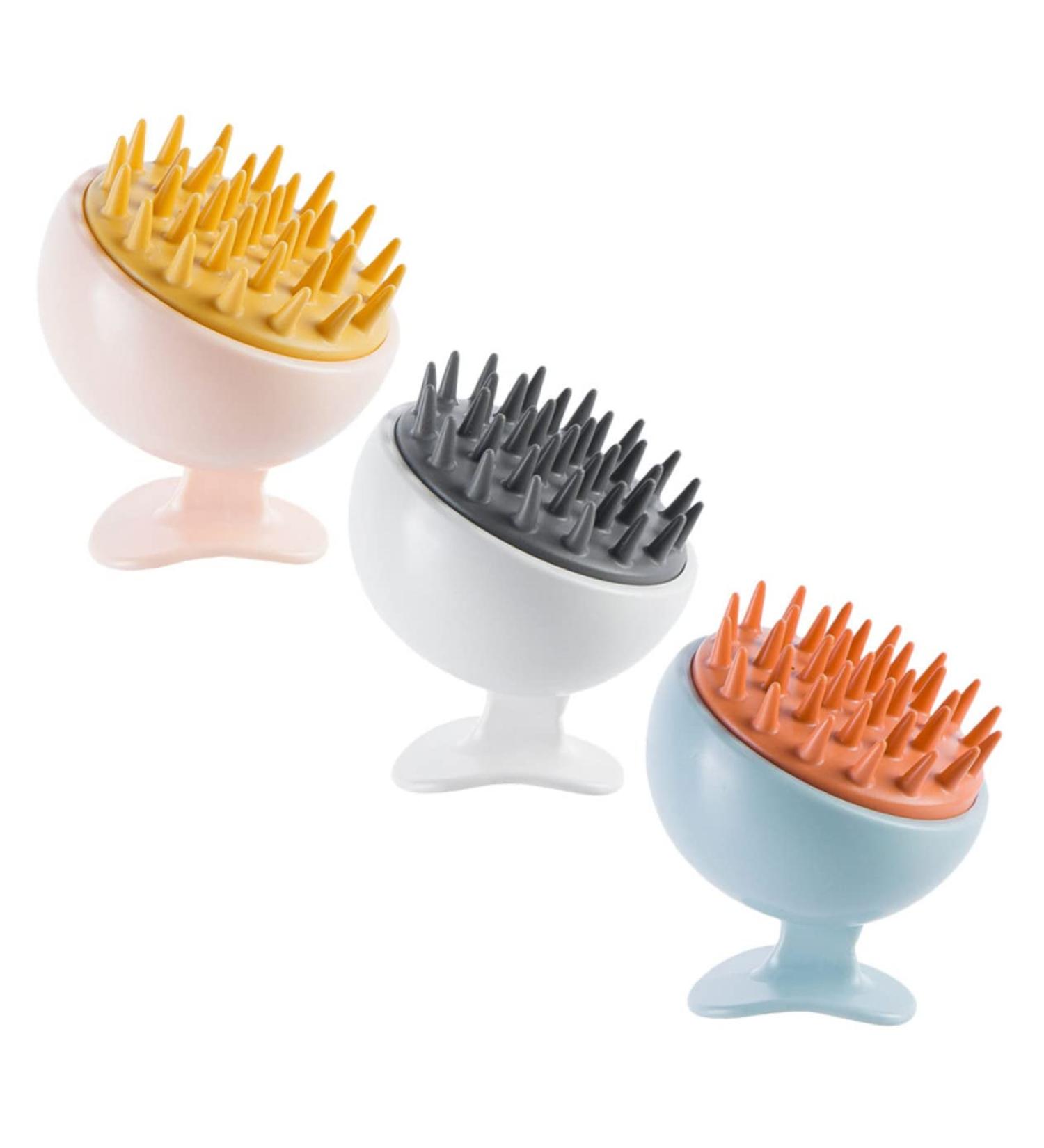 Tovinanna Silicone Shampoo Brush Set - 3 Piece Scalp Massager for Hair Washing & Peeling Headwear Brush for Ultimate Hair Care - Buy Online on GoSupps.com