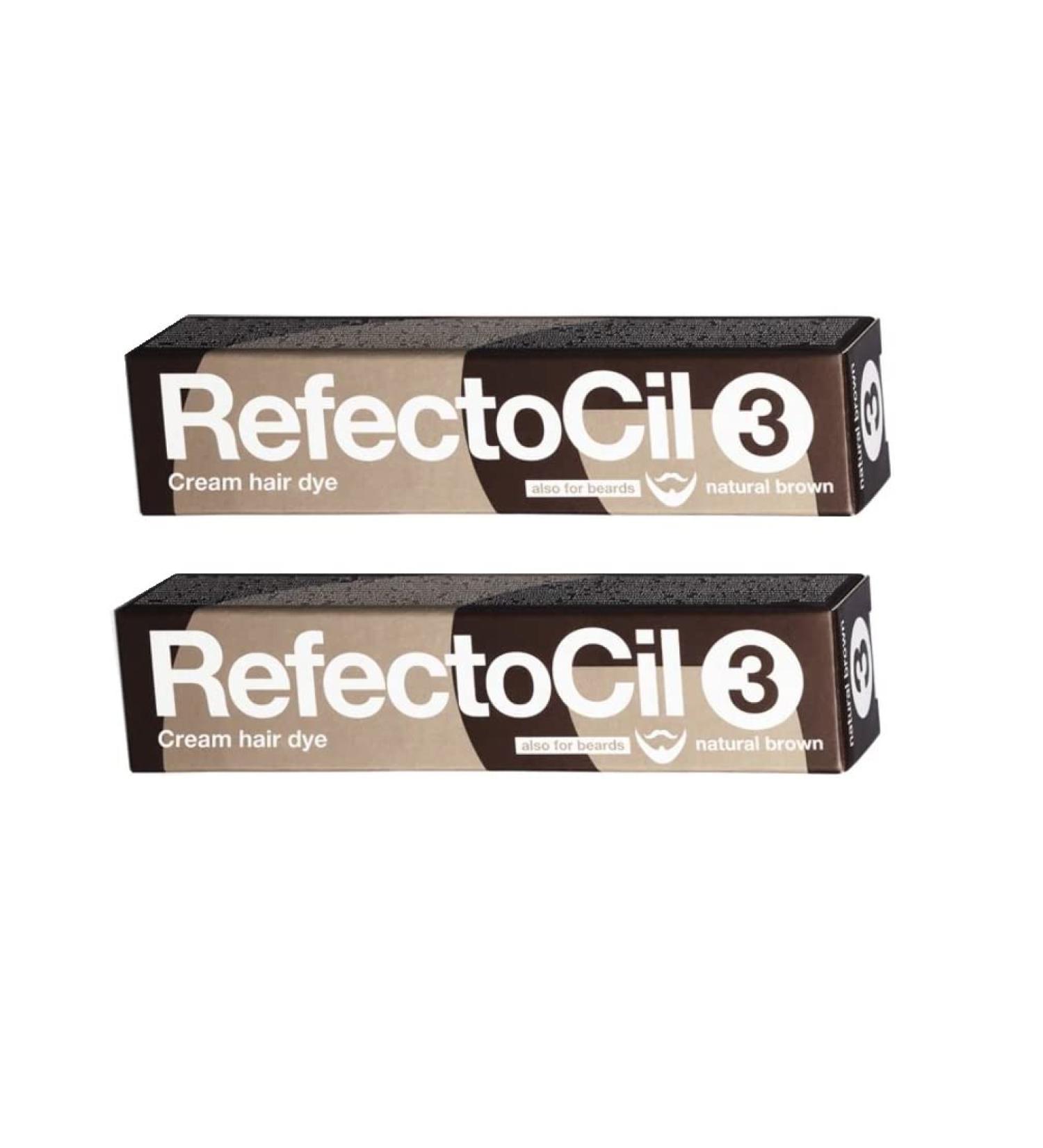 Refectocil Twin Pack Cream Hair Dye, 15ml (Natural Brown 2-Pack)