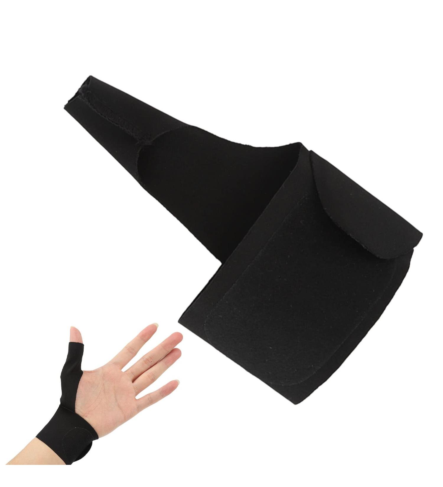 Thumb Wrap Guard | Lightweight Adjustable Thumb Support Brace for Sports - Black (Left Hand - Buy Online on GoSupps.com