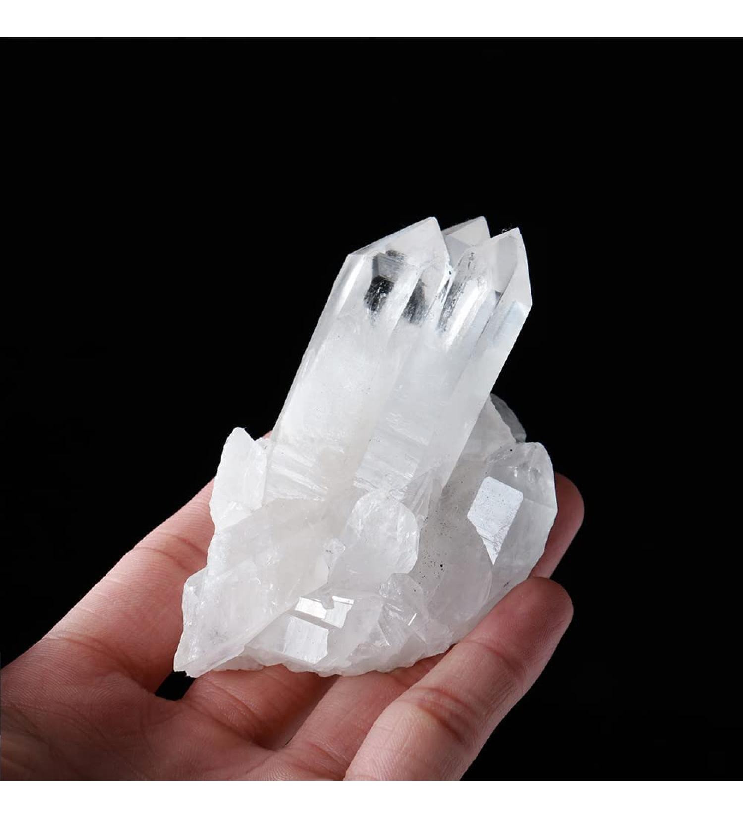 Natural Beautiful White Crystal Cluster Clear Quartz Raw Ore Crystals Point Specimen Home Decor Crafts Ornaments 40-50g Home Goods (Size : 60-70g) - Buy Online on GoSupps.com