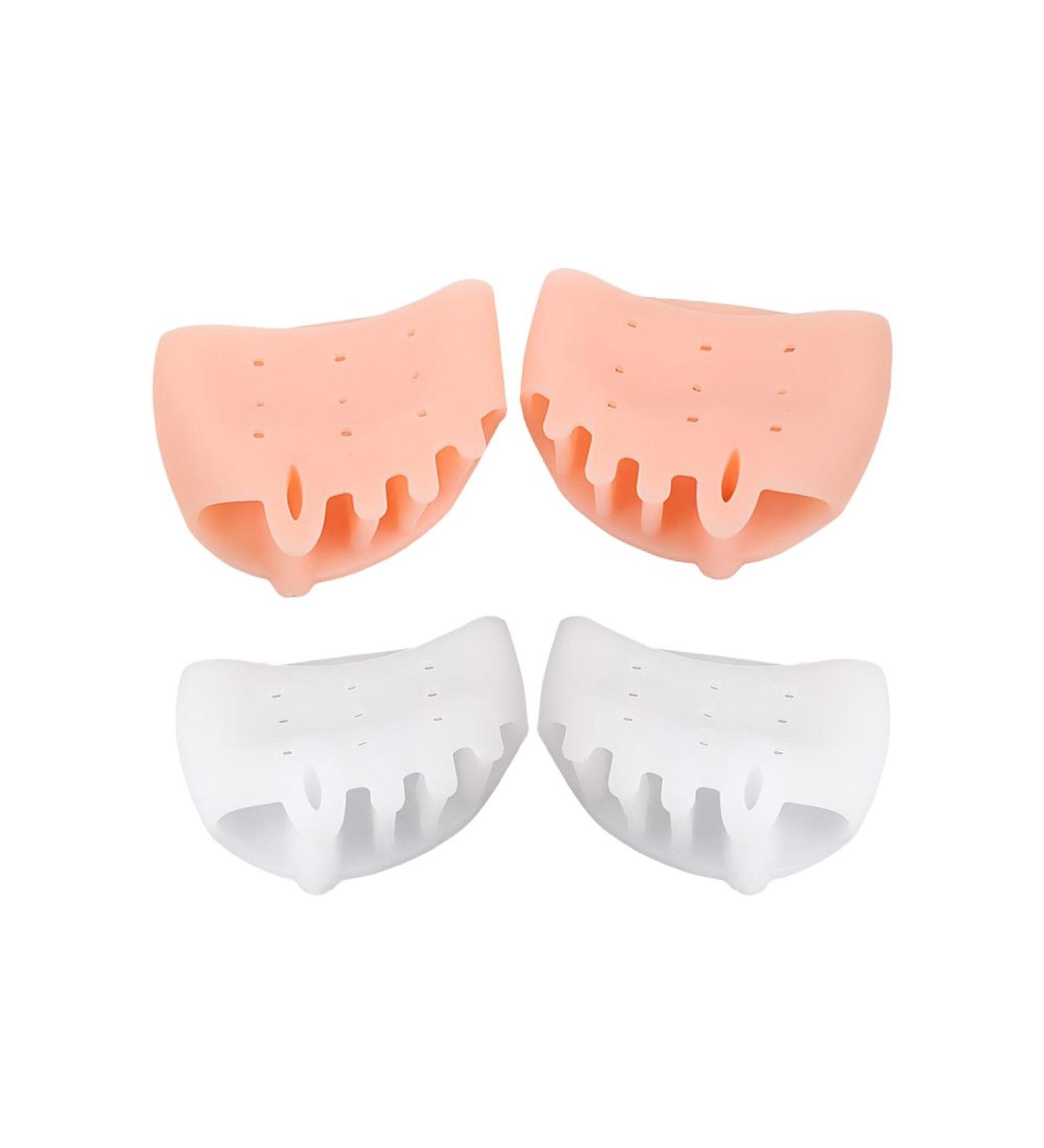 Healifty Gel Toe Separator Straightener Corrector - 2 Pairs for Hammer Toe & Bunion Splint (White/Skin Color) - Buy Online on GoSupps.com