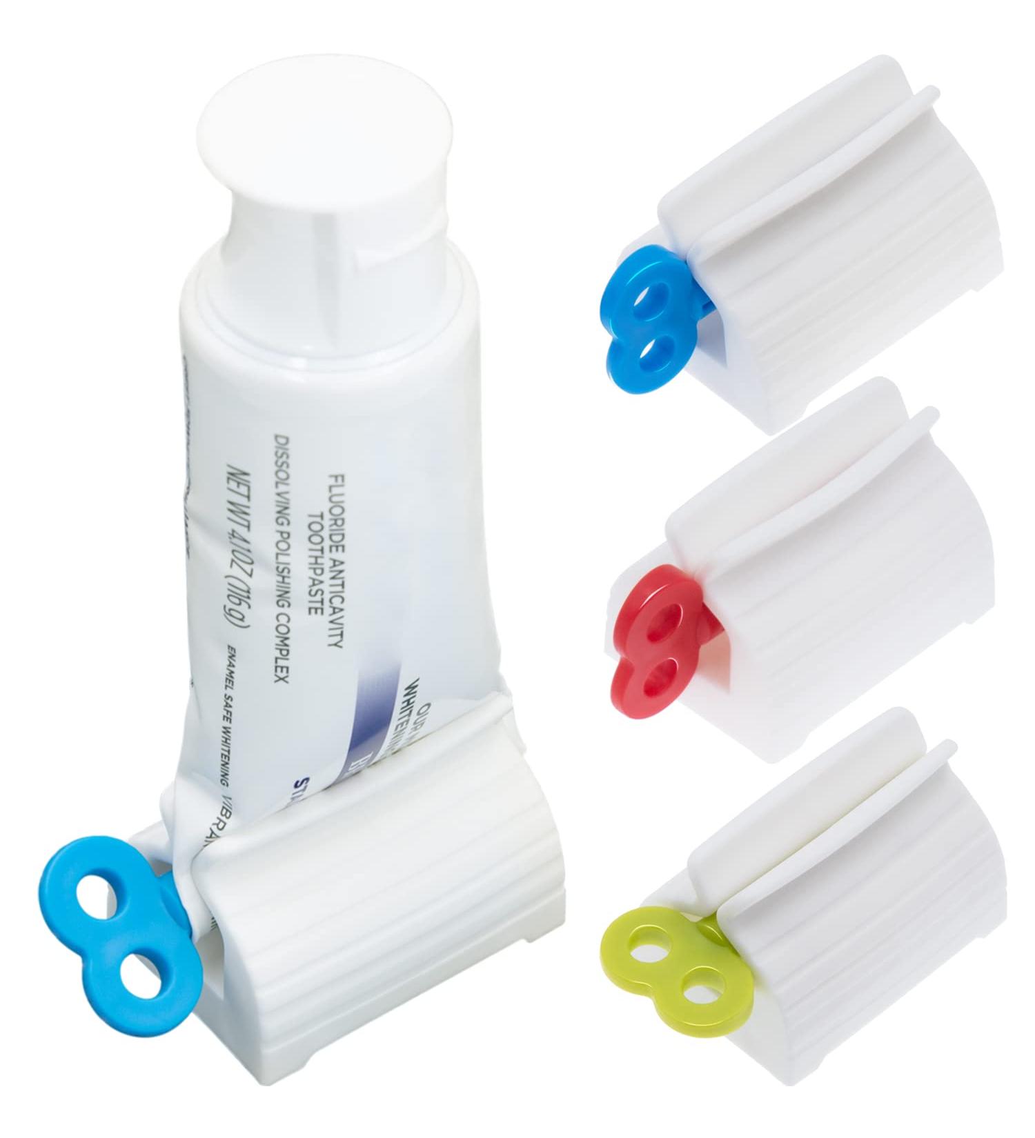 Rolling Tube Toothpaste Squeezer Set - Save Toothpaste, Creams, Paint | Multifunction Dispenser & Holder Stand for Bathroom - Buy Online on GoSupps.com
