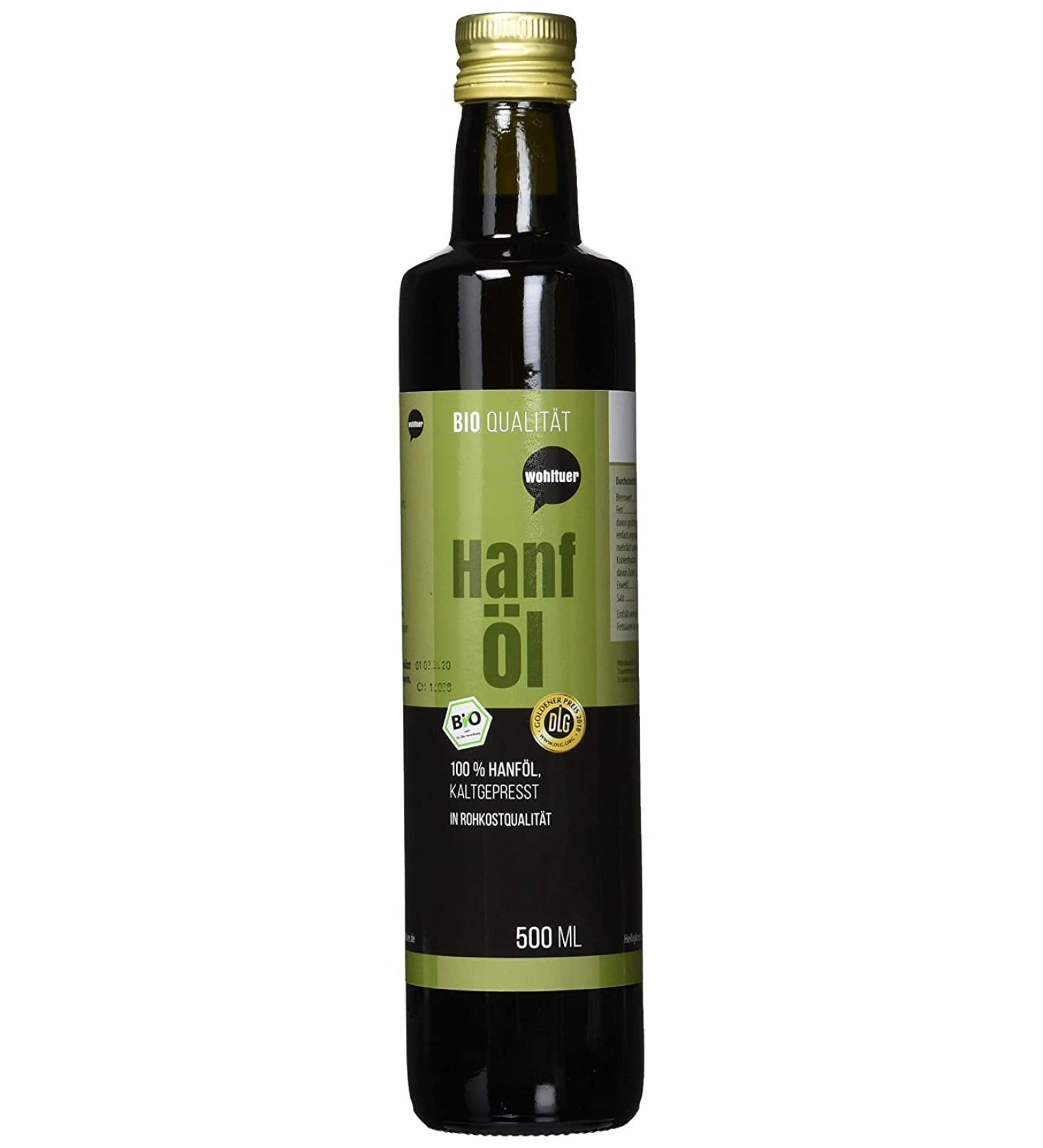  Wohltuer Soothing Hemp Oil cold pressed 500 ml - Buy Online on GoSupps.com