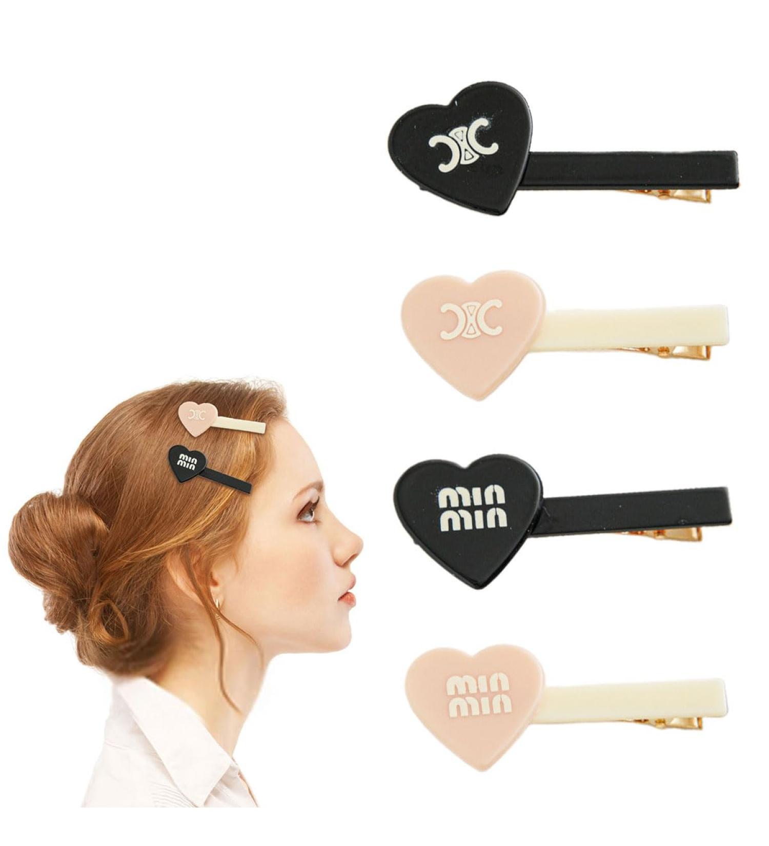scicent Hair Clips for Styling 4 Pieces Fashion Hair Grips for Women Hair Pins for Party Cute Small Hair Clip for Girls Heart Hairpins Elegant Hair Barrettes for Daily Wearing Duckbill Clip - 28416 - Buy Online on GoSupps.com