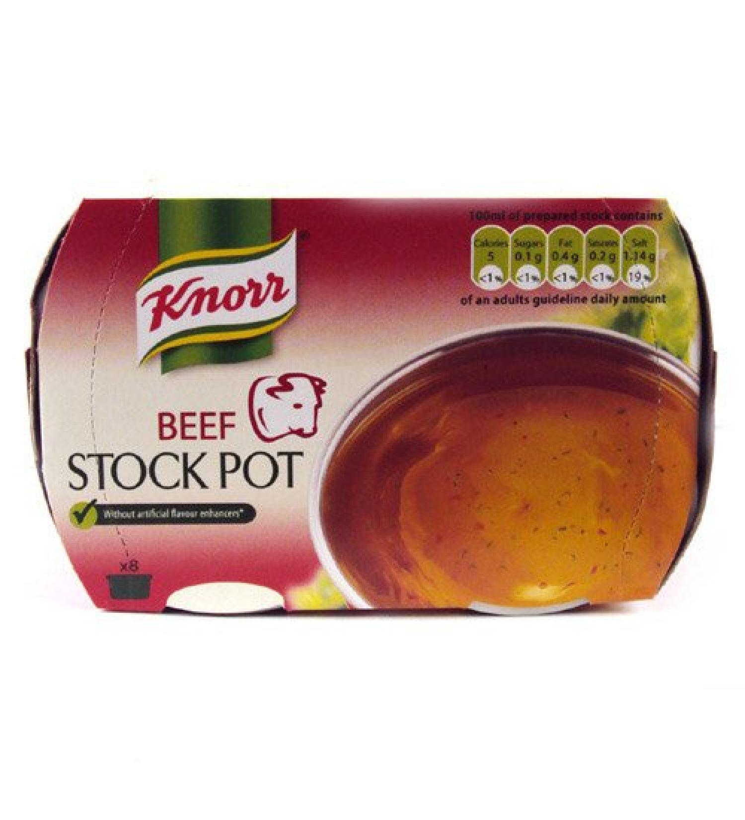 Knorr Beef Stock Gel Pots 8 Pack 224g Beef 7.9 Ounce (Pack of 8)