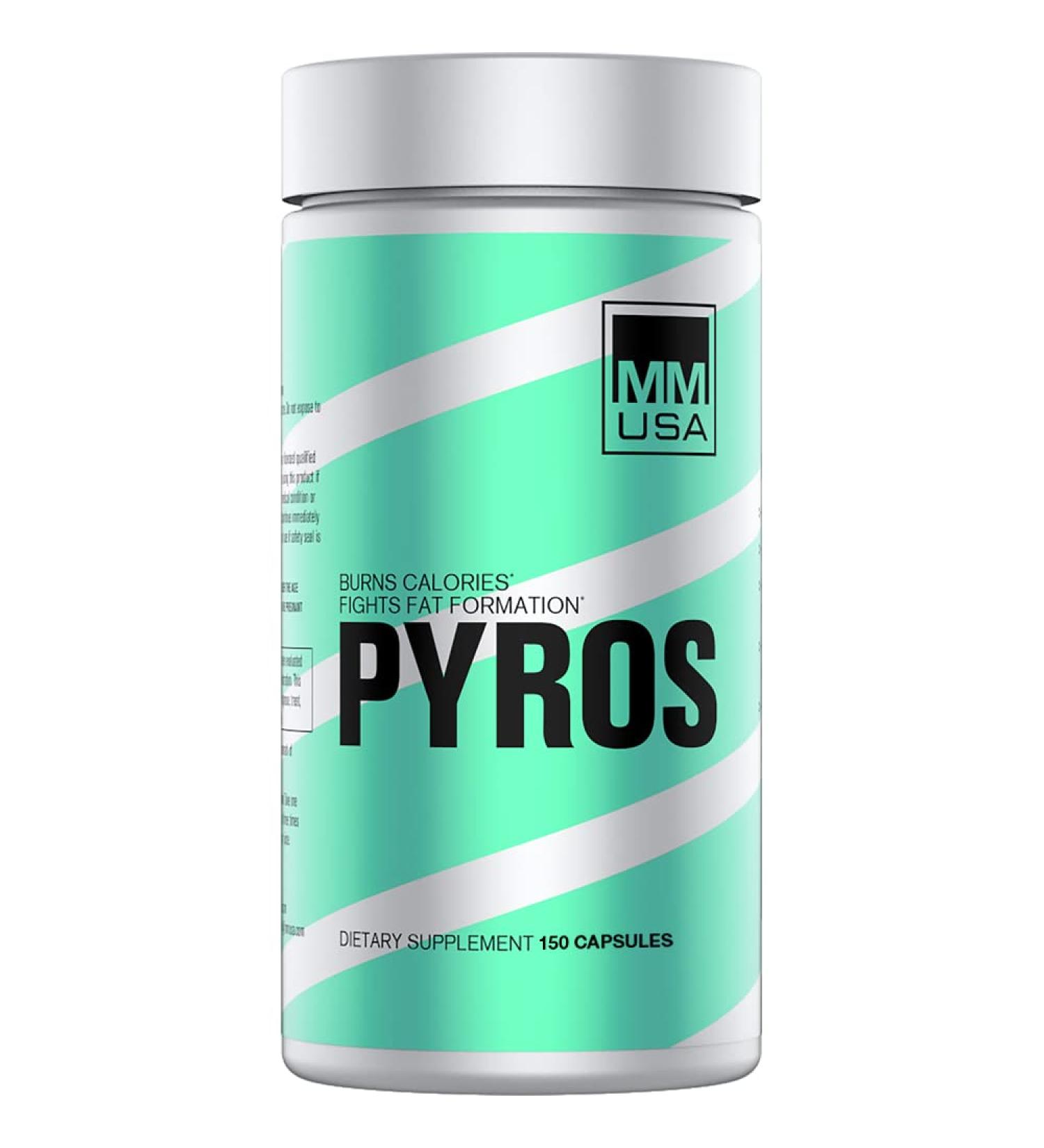 MMUSA Pyros Lean Supplement: Thermogenic Fat Burner for Weight Loss, Energy Boost & Metabolism. Toning and Slimming Aid for Men and Women - Green 90 Capsules - Buy Online on GoSupps.com
