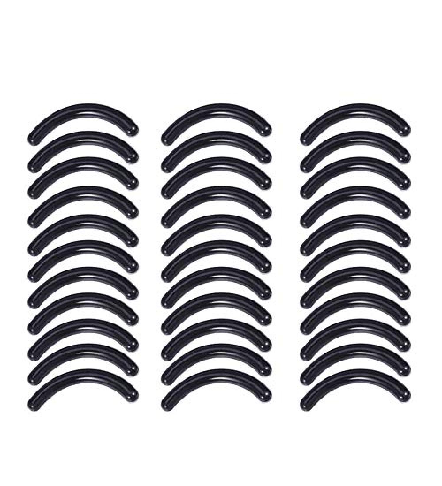 Frcolor 50 Pieces Eyelash Curler Replacement Rubber Cushion Black Eyelash Curler Refill Pads for Universal Eyelash Curler