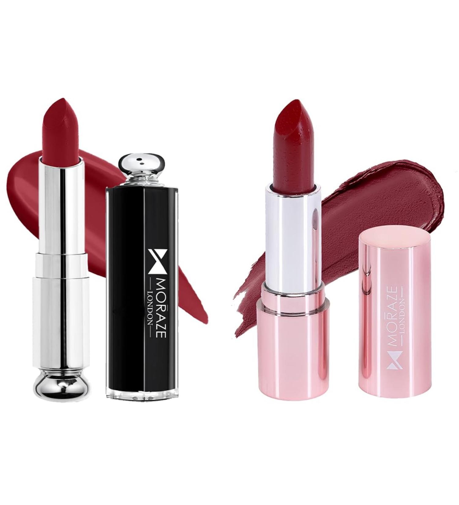 Buy Pack of 2 Waterproof Creamy Lipsticks - Long-Lasting Temp & Revenge | International Shipping - Buy Online on GoSupps.com