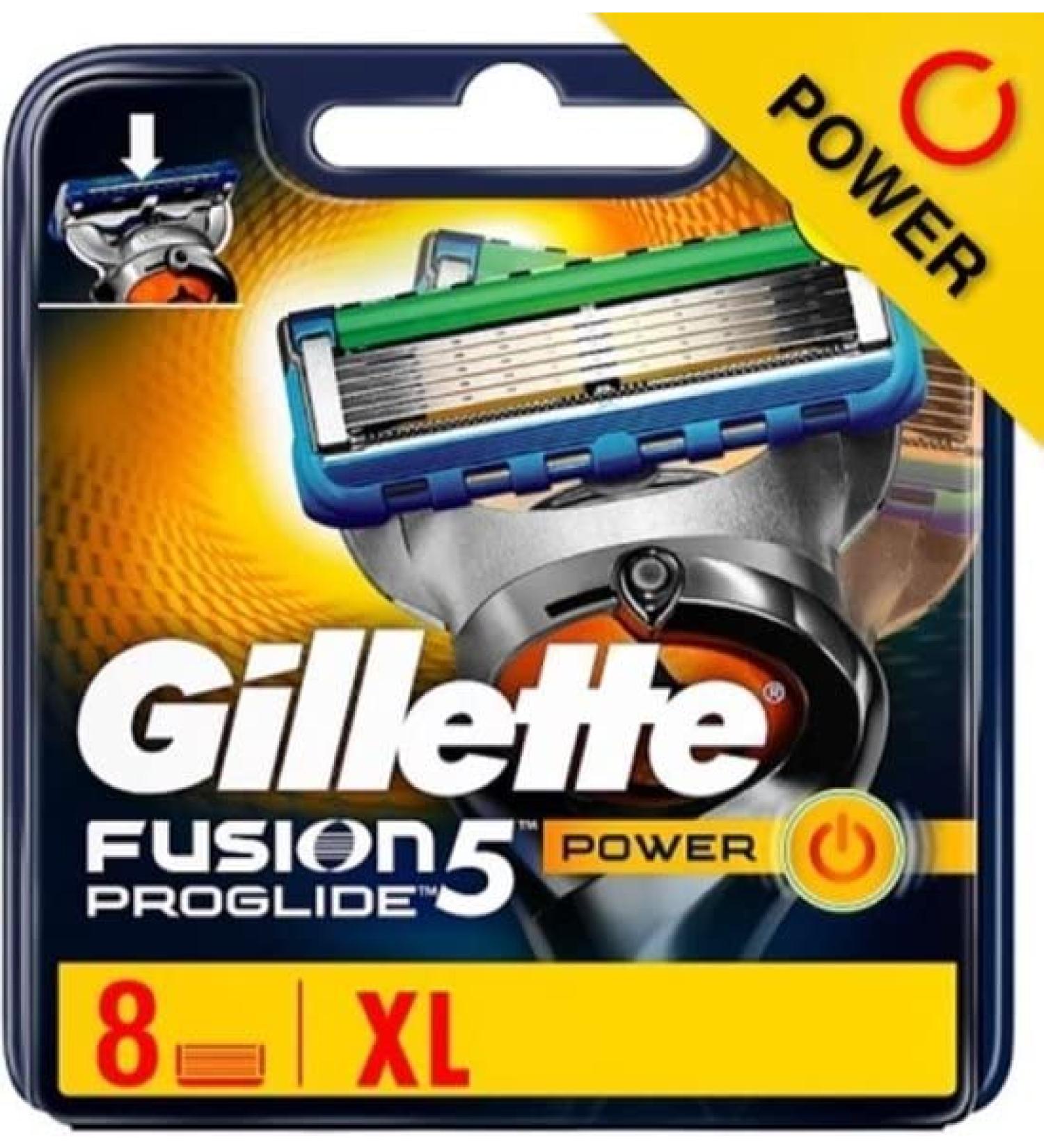 Gilette Fusion5 ProGlide Power Razor Blades 8 pieces 8 pieces (1 pack)
