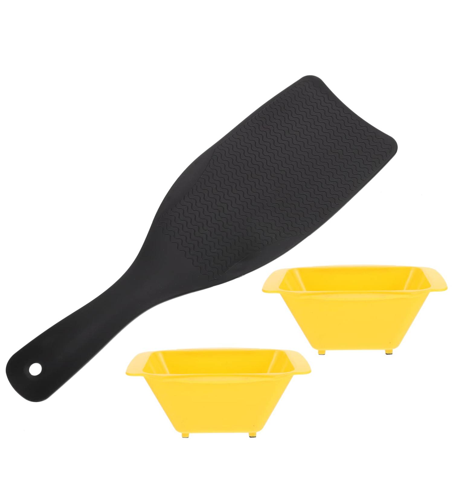 Beaupretty 1 Set Hair Coloring Tools Dying Paddle Hair Color Board Hair Dyeing Bowl Hair Dye Coloring Kit Hair Dye Mixing Bowl Hairstylist Accessories Barber High Gloss Board Highlight Abs Yellow - Buy Online on GoSupps.com