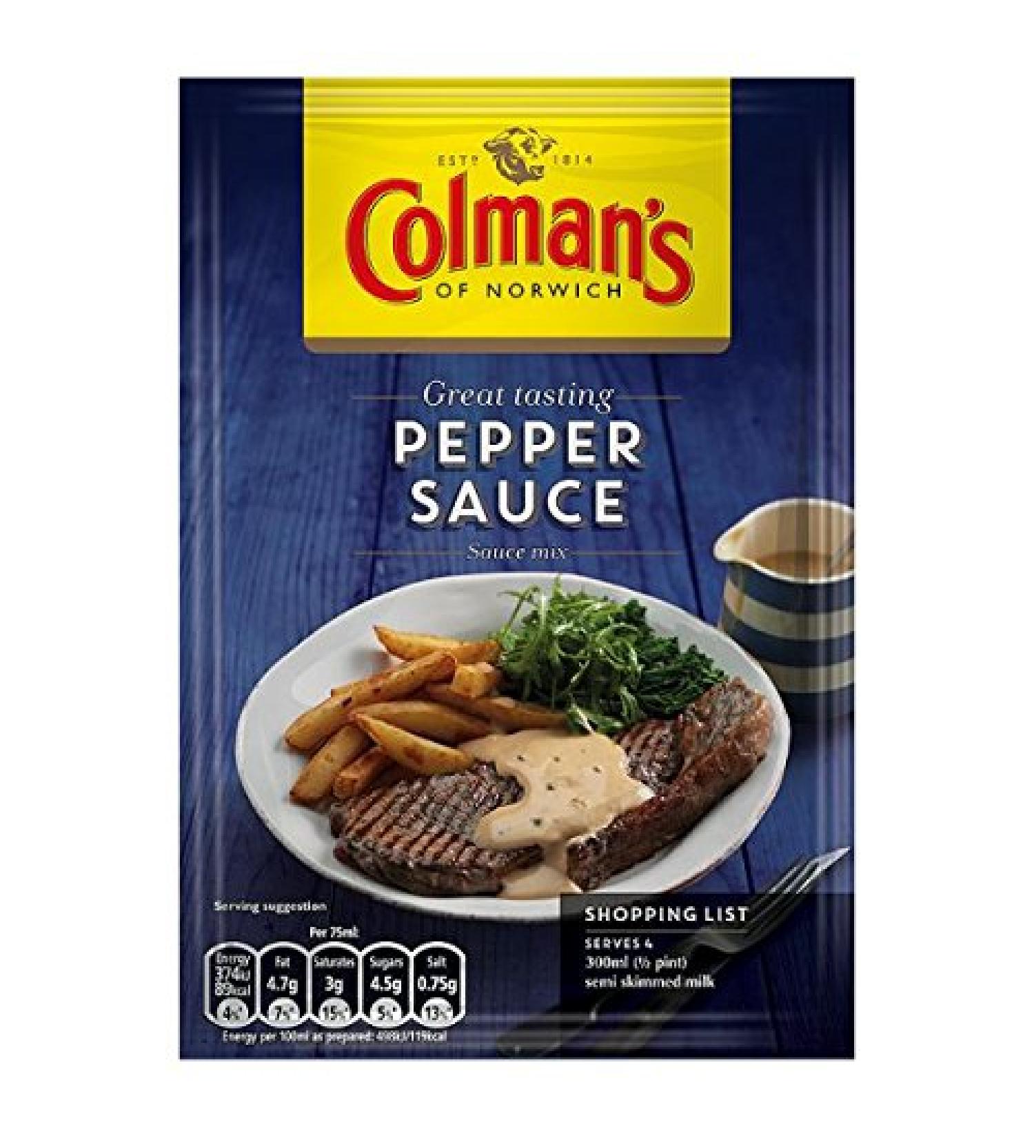 Pack of 12 Colman pepper sauce mixes 40g