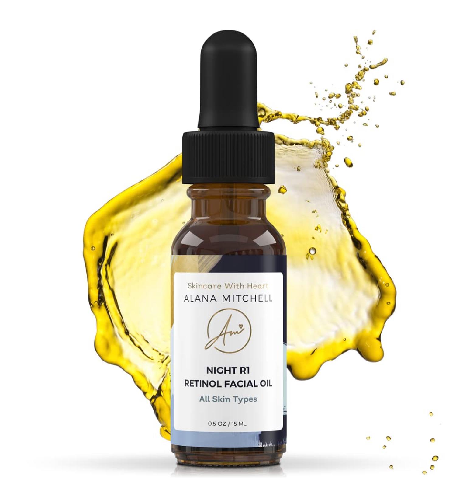 Alana Mitchell Retinol Serum for Face - Natural Anti-Aging Overnight Serum to Reduce Dark Spots Wrinkles & Fine Lines - 15 ml Brightening Facial Oil - Buy Online on GoSupps.com