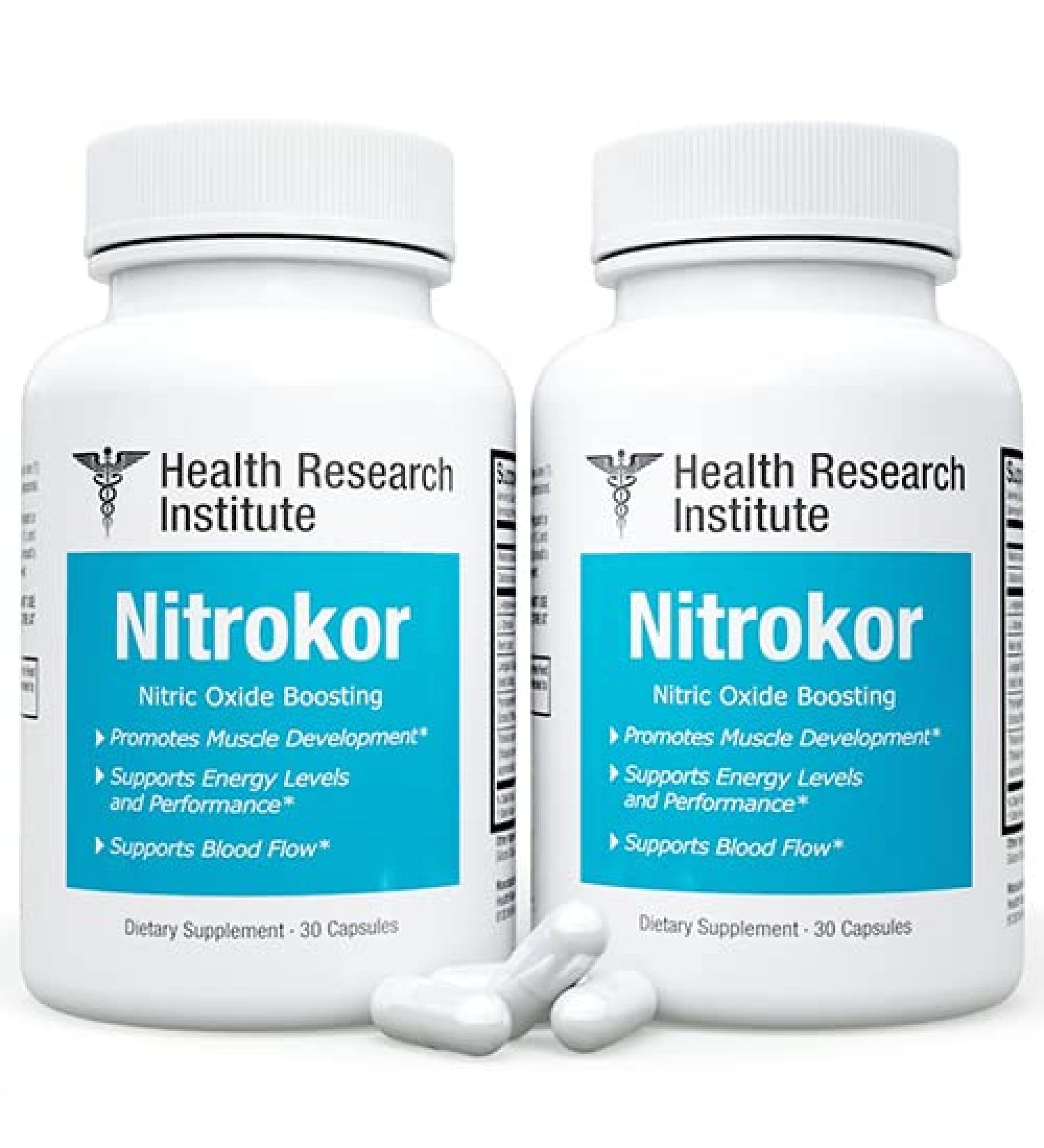 Nitrokor - Nitric Oxide Boosting - New Improved Formula - 2 Bottles 60 Capsules - Official Manufacturer - Official Nitrokor (2)