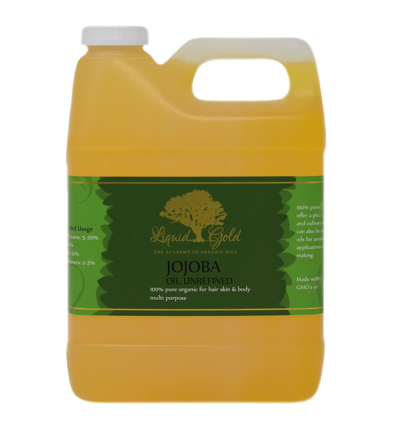 Buy 32 Fl. oz Premium Golden Jojoba Oil - 100% Pure Organic Cold Pressed Unrefined for Skin & Nail Care | Best International Shipping - Buy Online on GoSupps.com