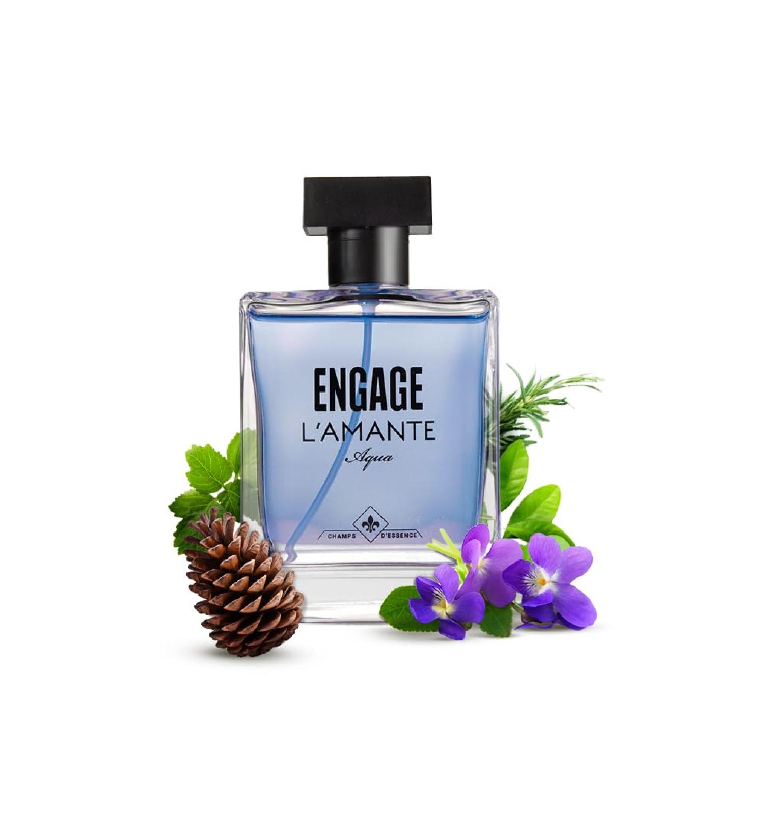 En'gage L'aman'te Aq'ua Eau De Parfum for Men Aqua Fragrance Scent Perfume for Men Long Lasting Smell Premium Perfume Skin Friendly 100ml