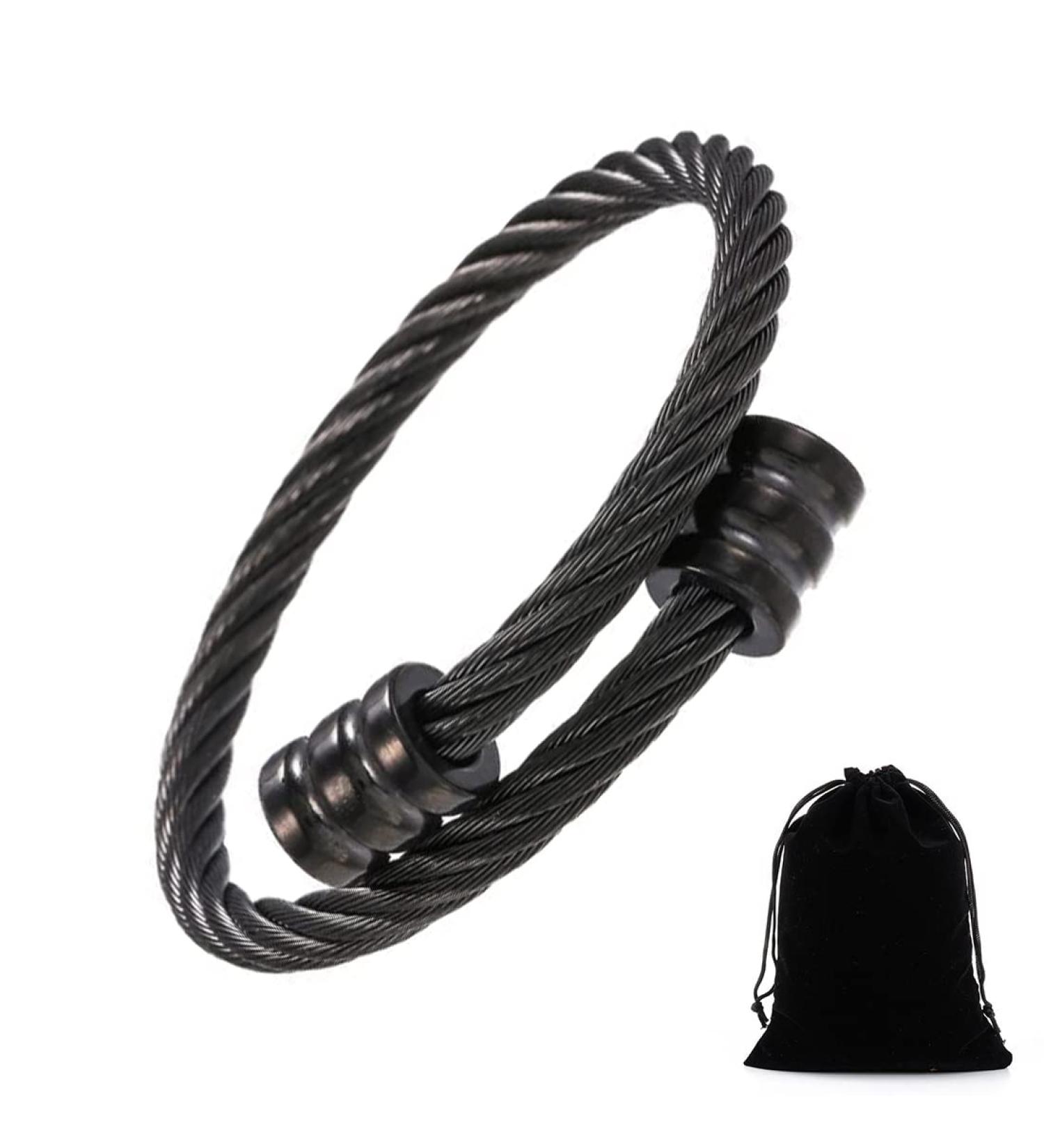 Crainoc Titaniumion Osimium Magnetic Lymphatic Drainage Bracelet - Adjustable Tabs with Velvet Pocket for Men & Women - Buy Online on GoSupps.com