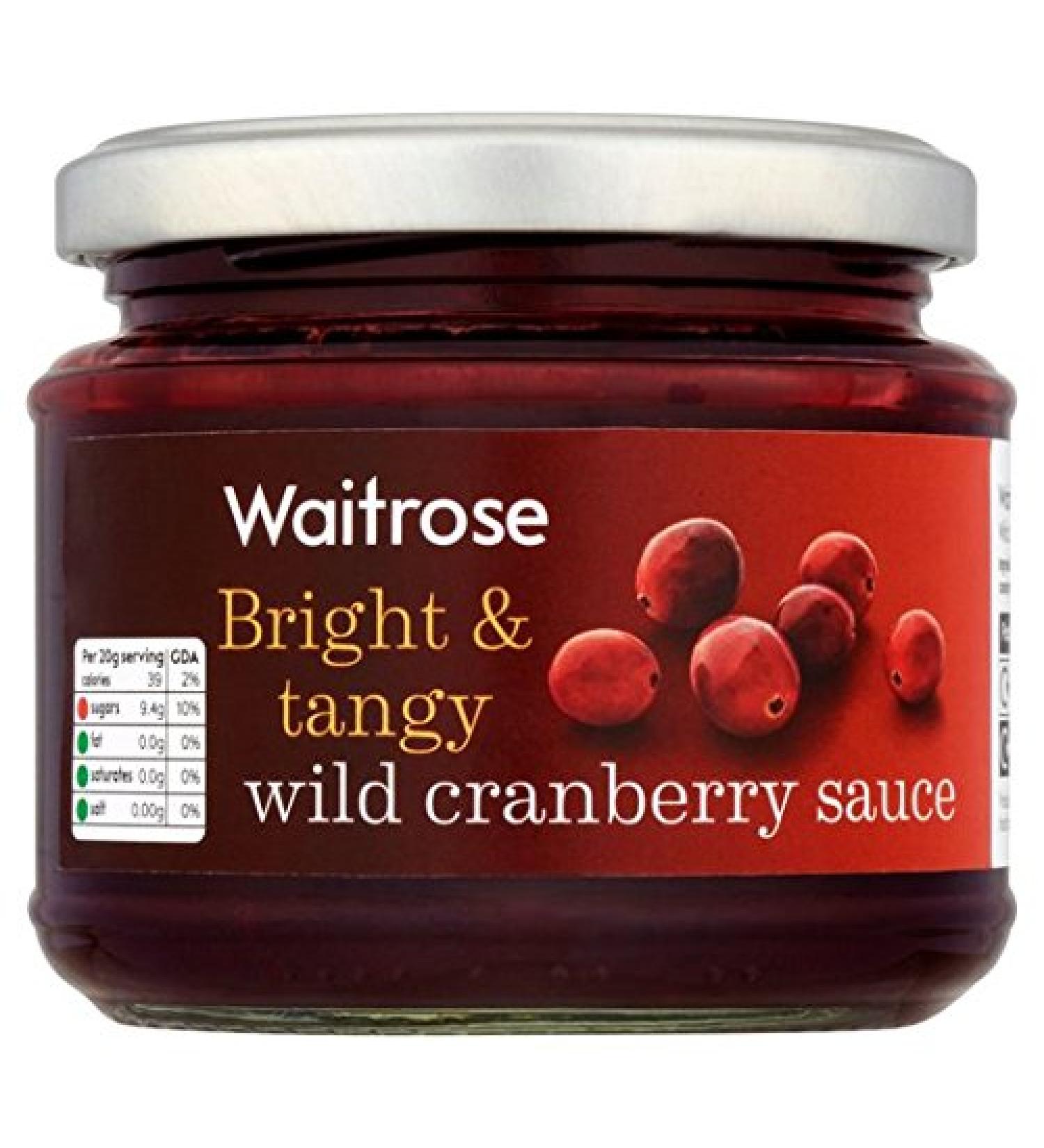 WAITROSE Waitrose Bright & Tangy Wild Cranberry Sauce 205g