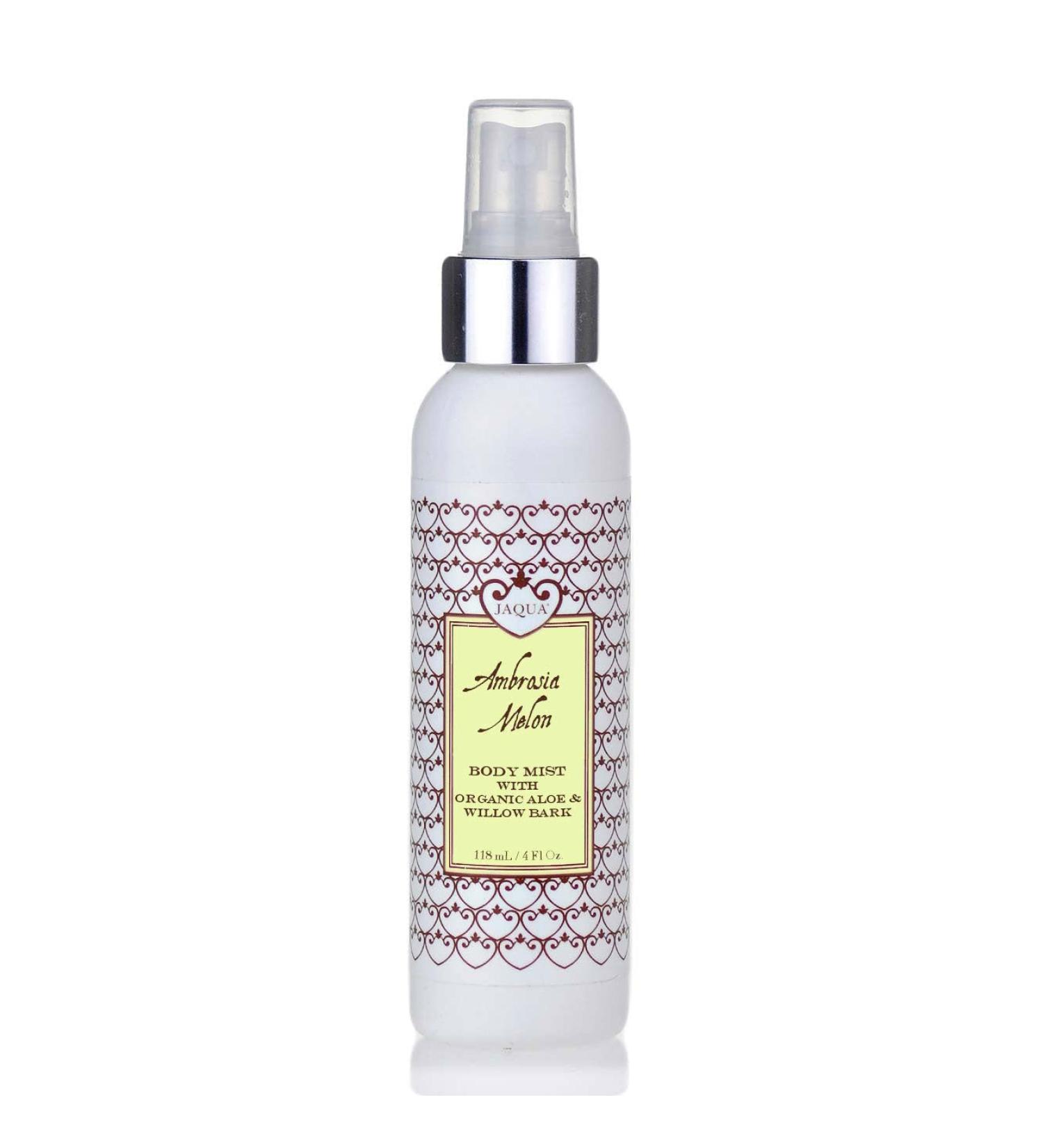 Jaqua Ambrosia Melon Hydrating Body Mist with Organic Aloe & Willow Bark Ambrosia Melon 4 Fl Oz (Pack of 1) - Buy Online on GoSupps.com