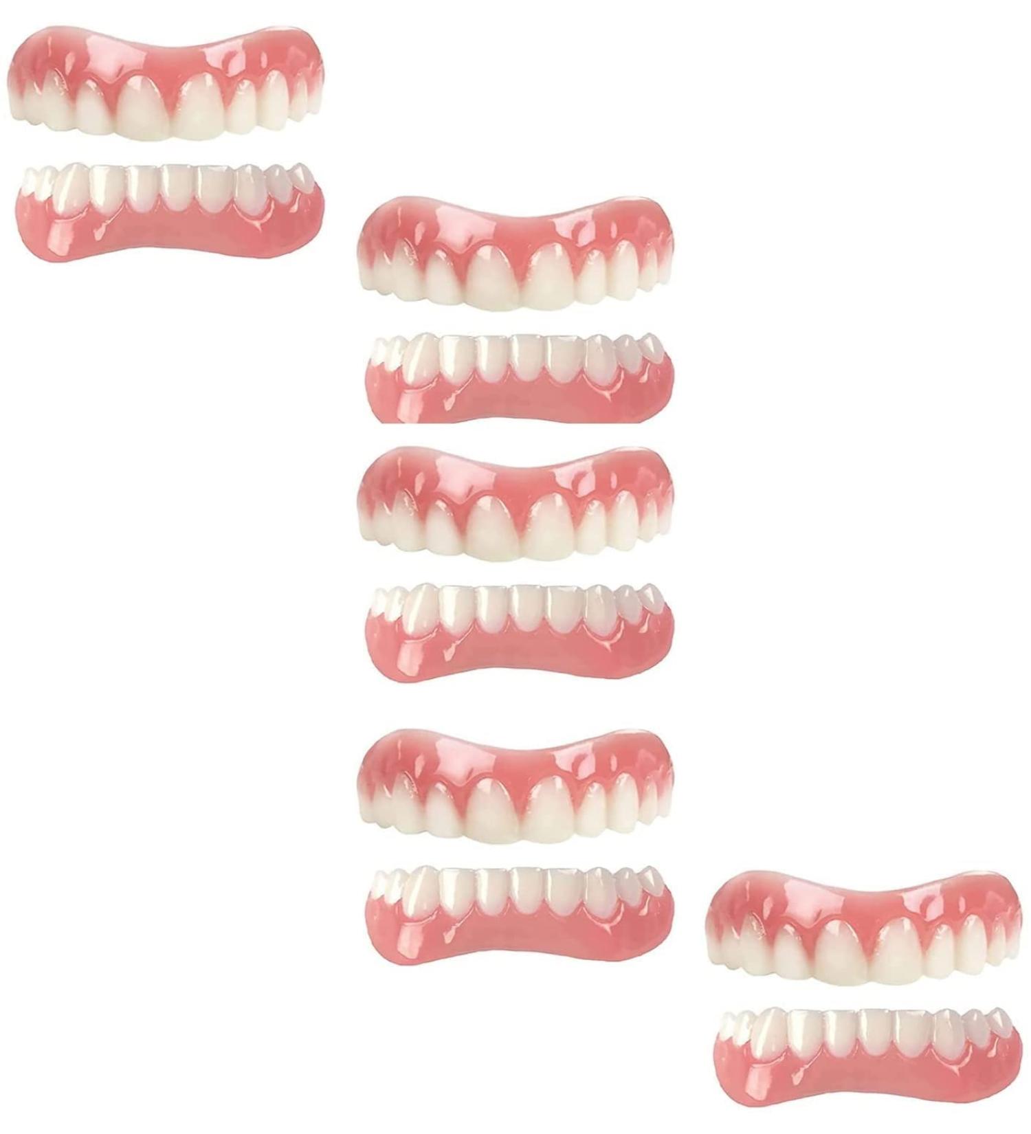 XuRX Natural Tone Temporary Veneers Snap On Comfort Smile - 5 Pairs - Buy Online on GoSupps.com